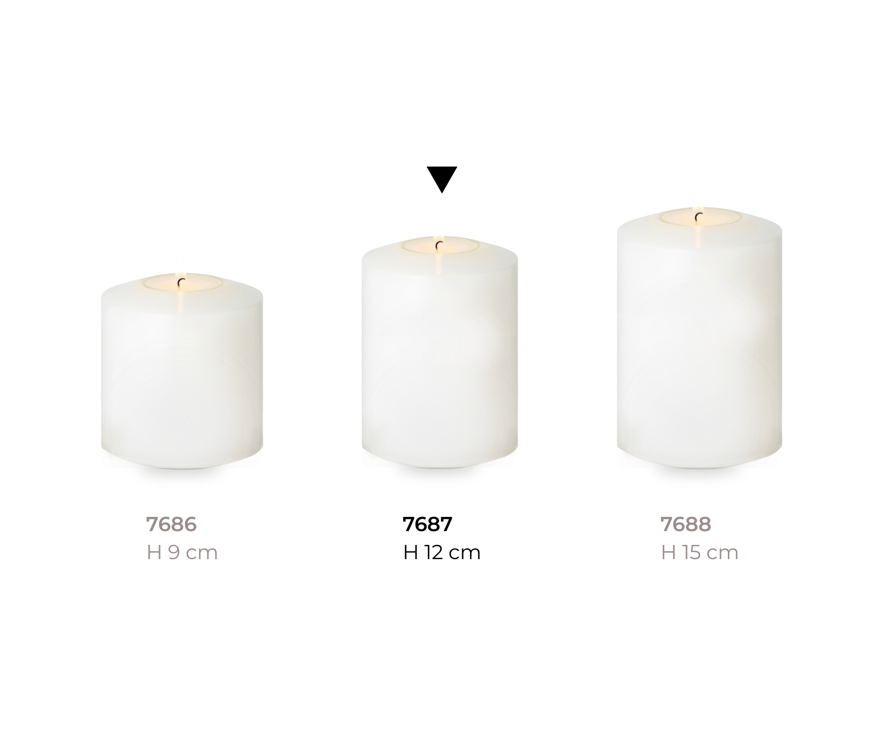 Dauerkerze Cornelius Doppel Pine (Höhe 12 cm, Ø 8 cm), weiß, hitzebeständig bis 90°