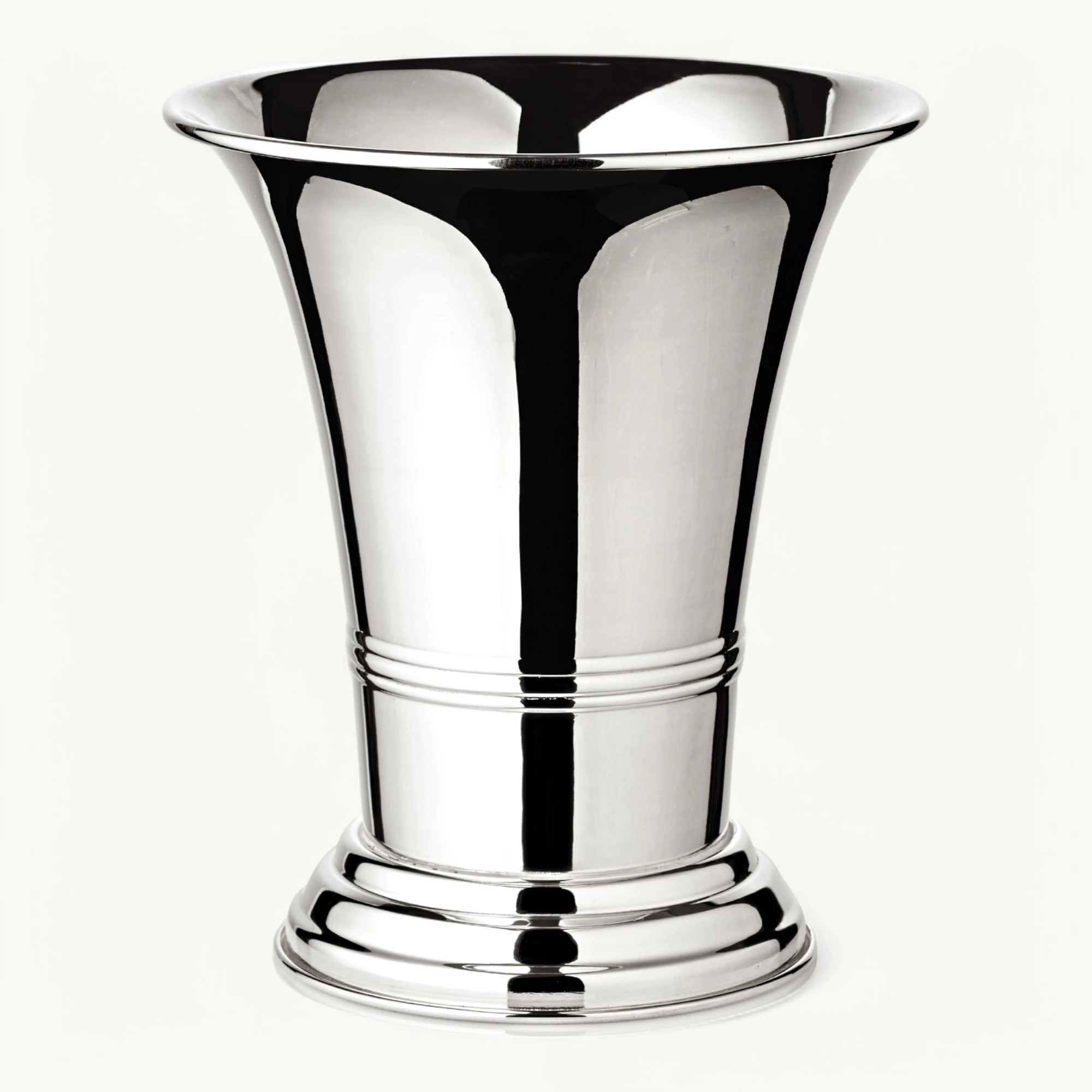 Vase Tromba  (Höhe 20 cm, Ø 17 cm), silberfarben, schwerversilbert