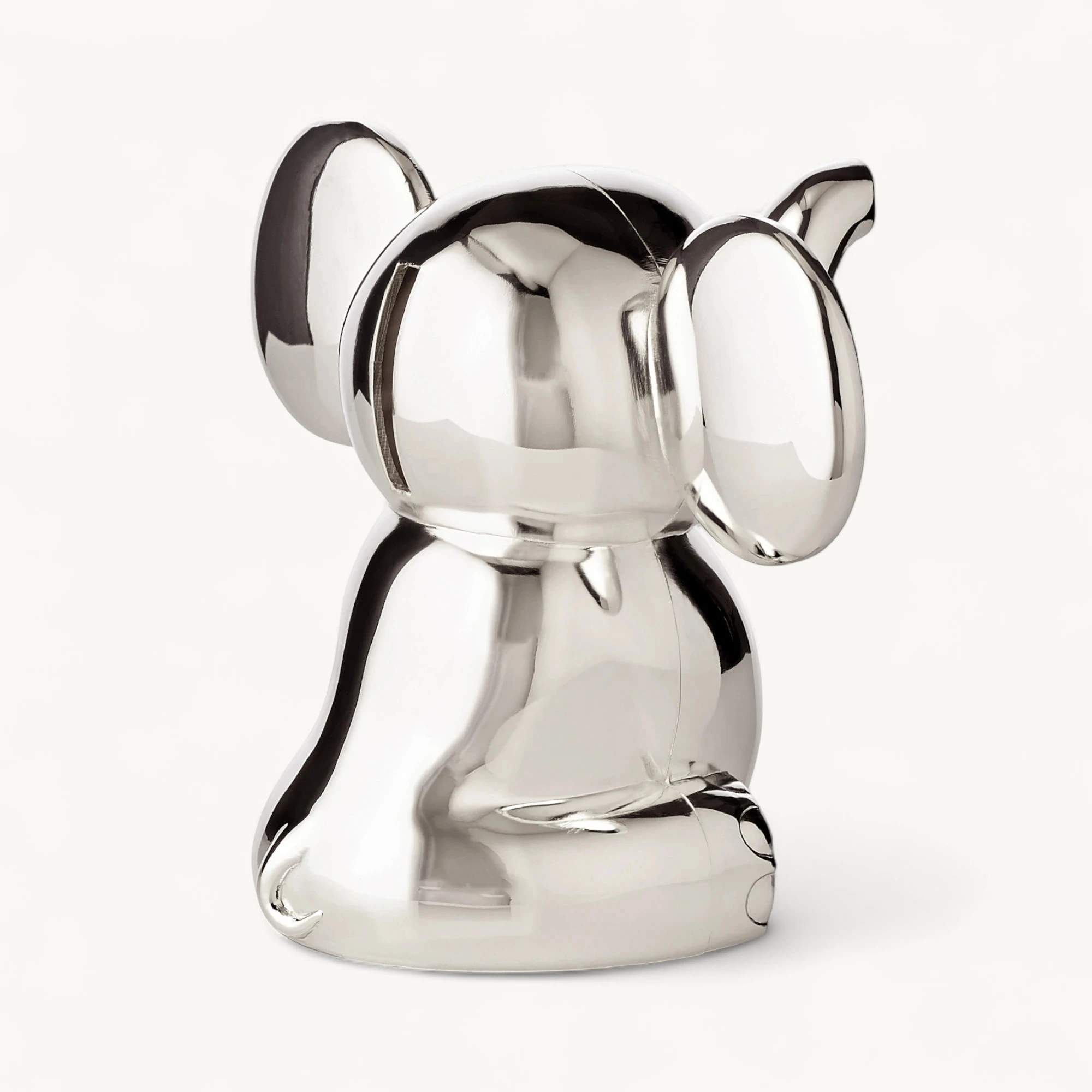 2. Wahl Spardose Sparbüchse Elefant, Höhe 11 cm, edel versilbert, anlaufgeschützt