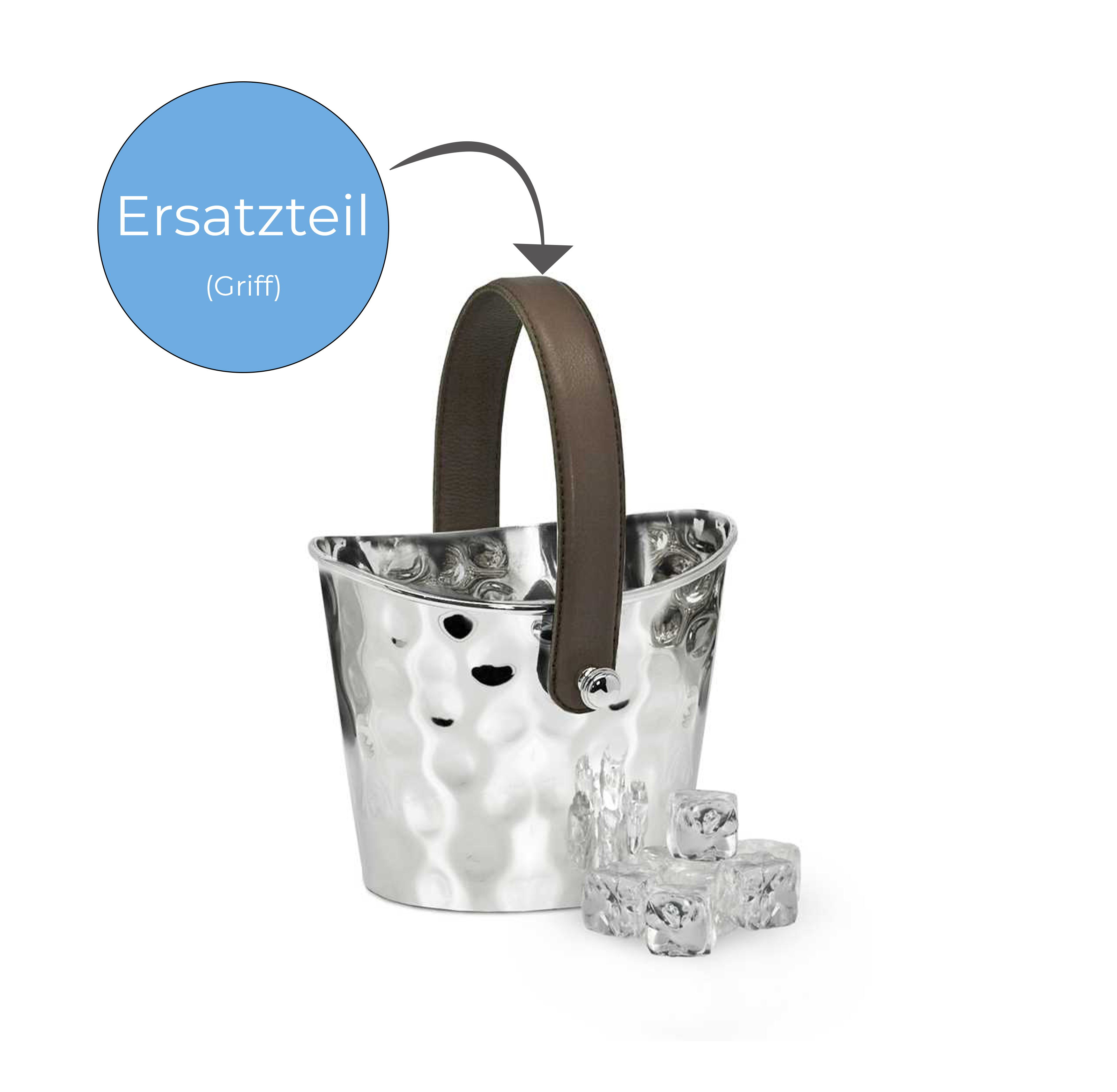 0960 Ledergriff braun für kleine Gilberts L 33 cm*