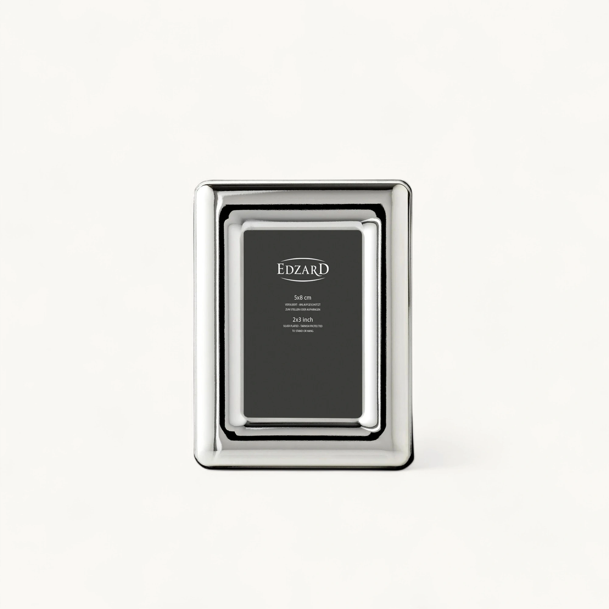 Fotorahmen Bari für Foto 5x8 cm, edel versilbert, anlaufgeschützt Fotorahmen Bari für Foto 5x8 cm, edel versilbert, anlaufgeschützt