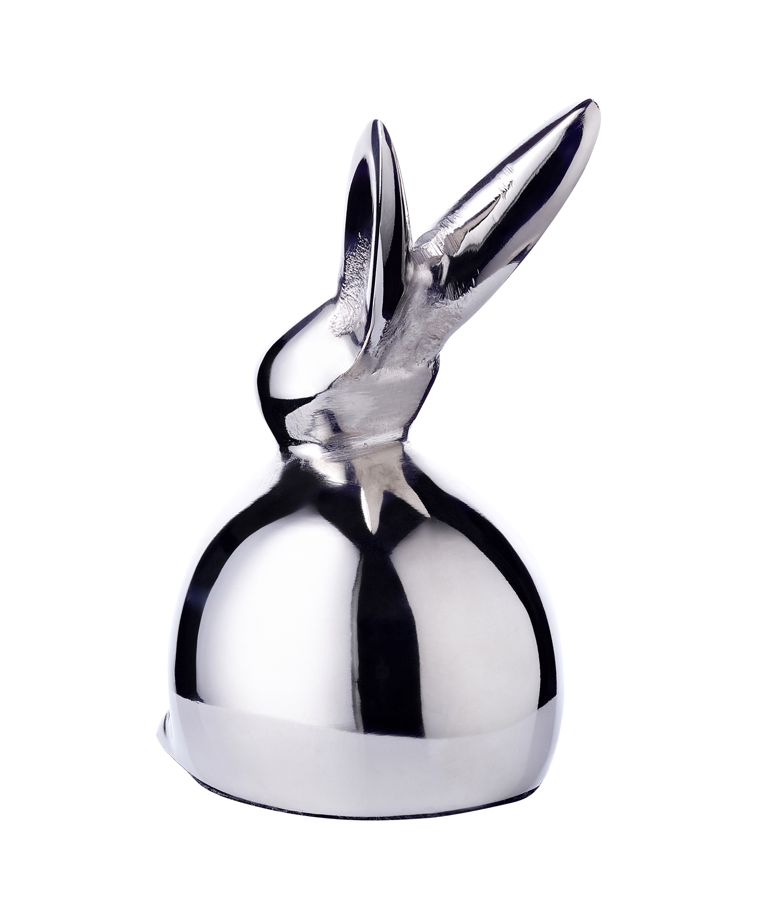 Dekofigur Hase Louis (Höhe 18 cm) Aluminium vernickelt