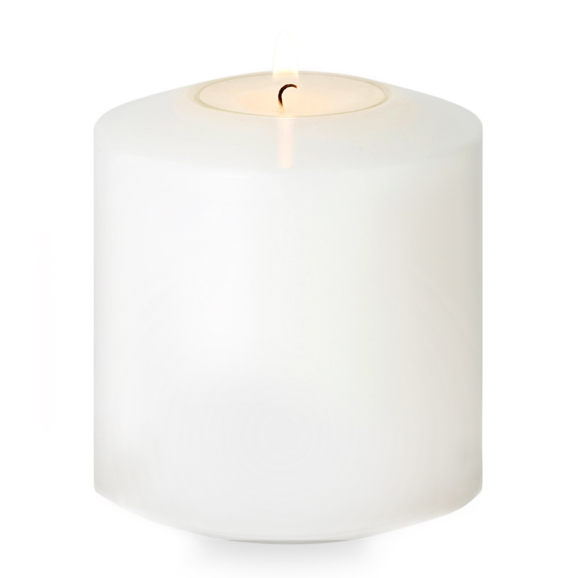 Dauerkerze Cornelius Doppel Pine (Höhe 9 cm, Ø 8 cm), weiß, hitzebeständig bis 90°