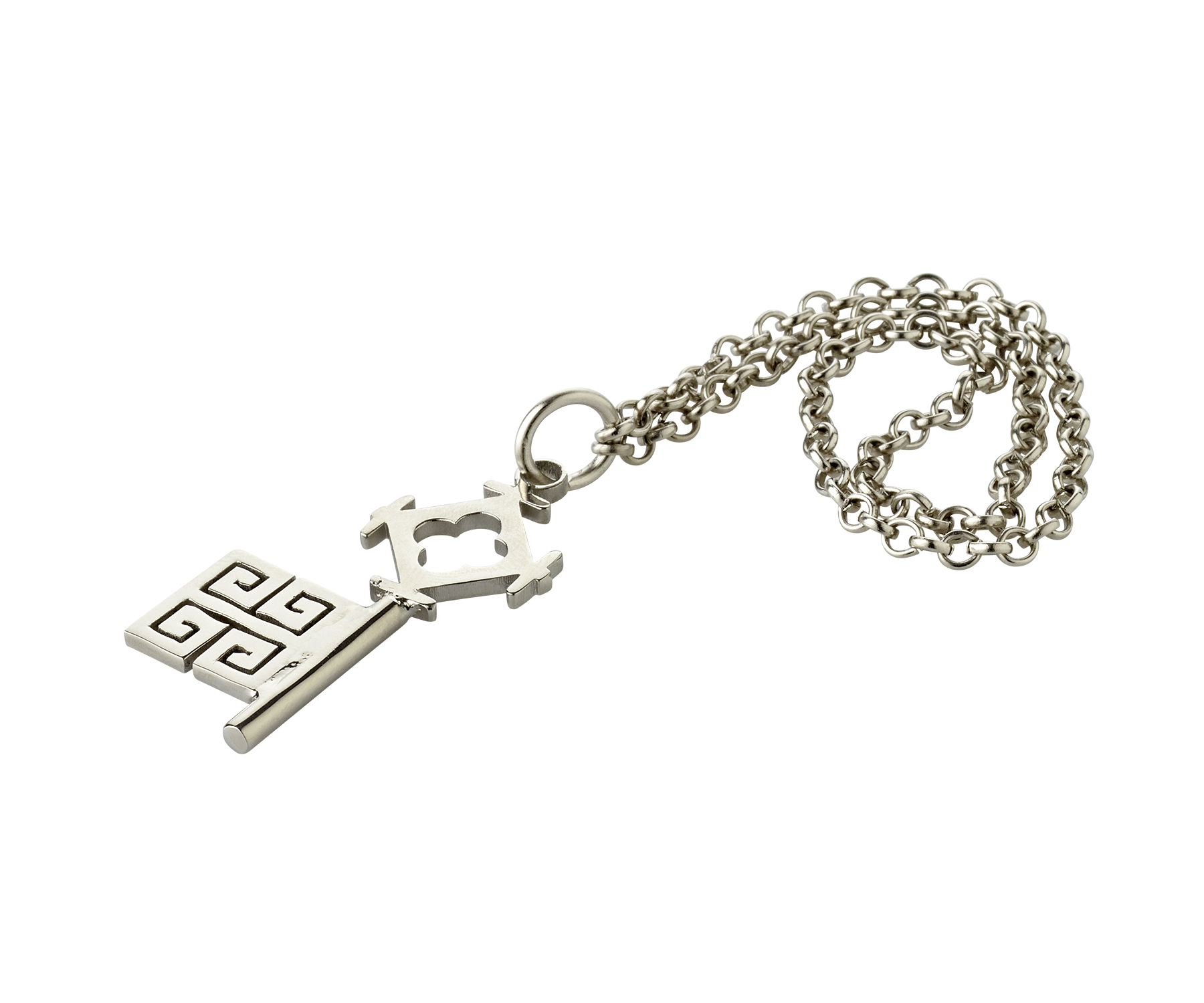 Bremer Schlüssel mit Kette, vernickelt, L 4,5 cm