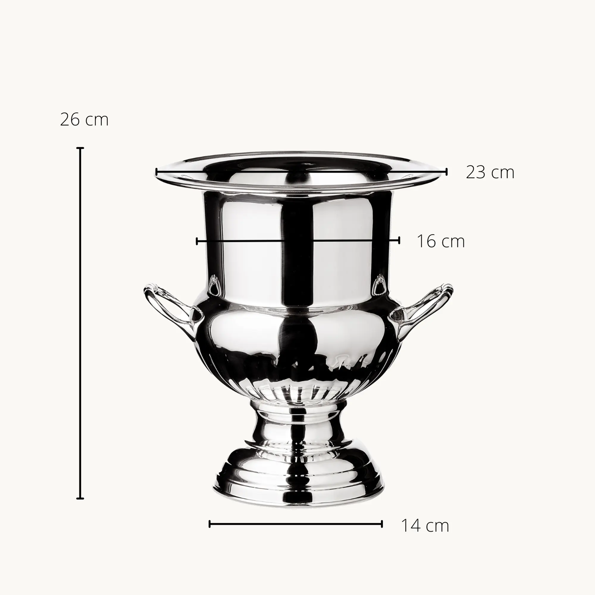 2. Wahl Flaschenkühler Queen Anne (Höhe 26 cm, Ø 23 cm), mit Griffen, schwerversilbert 