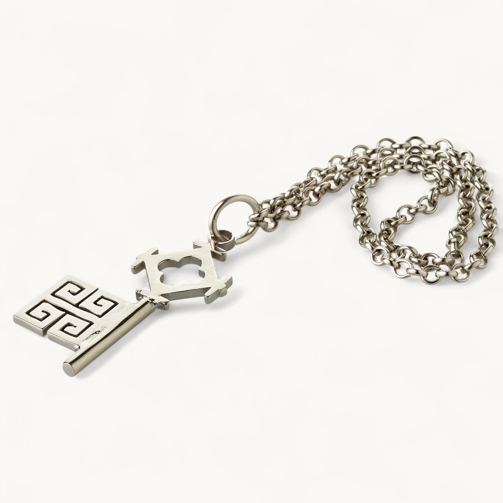Bremer Schlüssel mit Kette, vernickelt, L 4,5 cm