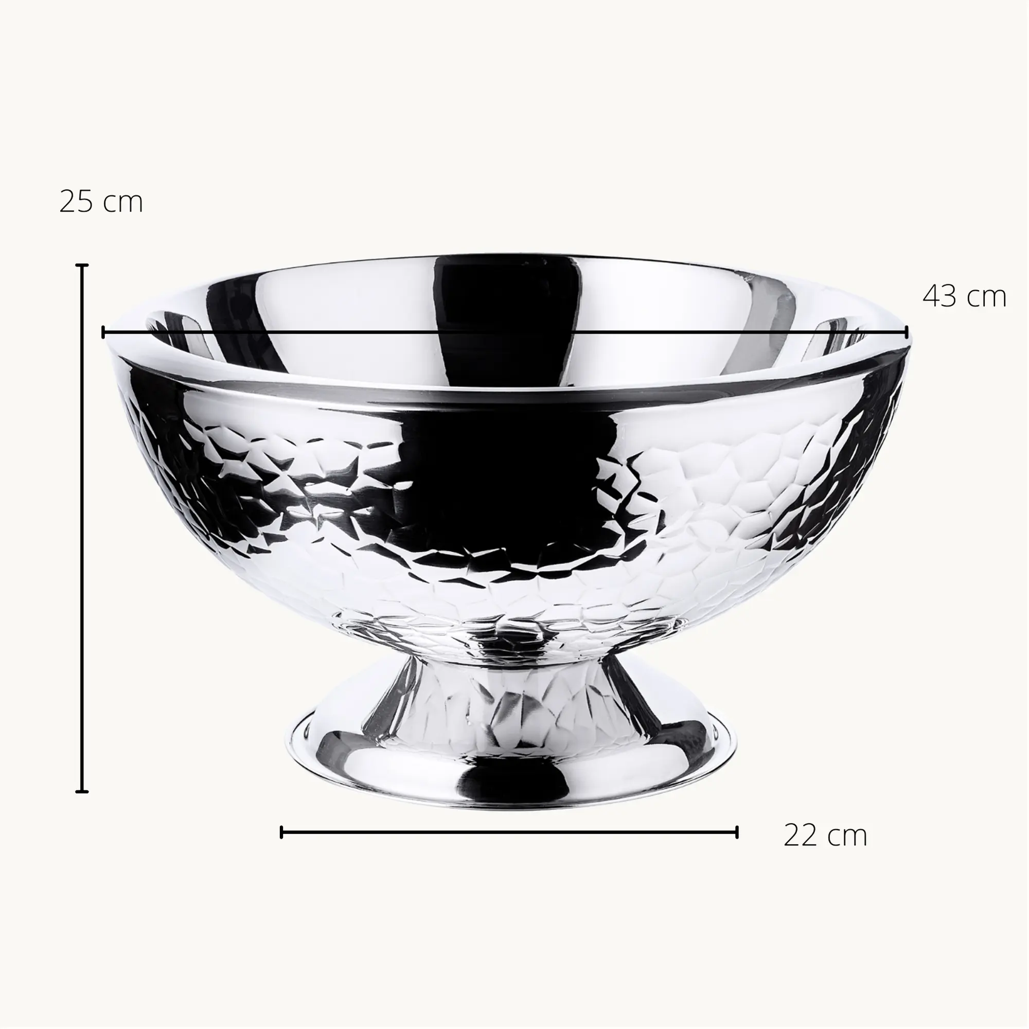 EDZARD Sektkühler Flaschenkühler Capri, Edelstahl hochglanzpoliert, außen gemustert, ø 43 cm, H 24 cm EDZARD Sektkühler Flaschenkühler Capri, Edelstahl hochglanzpoliert, außen gemustert, ø 43 cm, H 24 cm