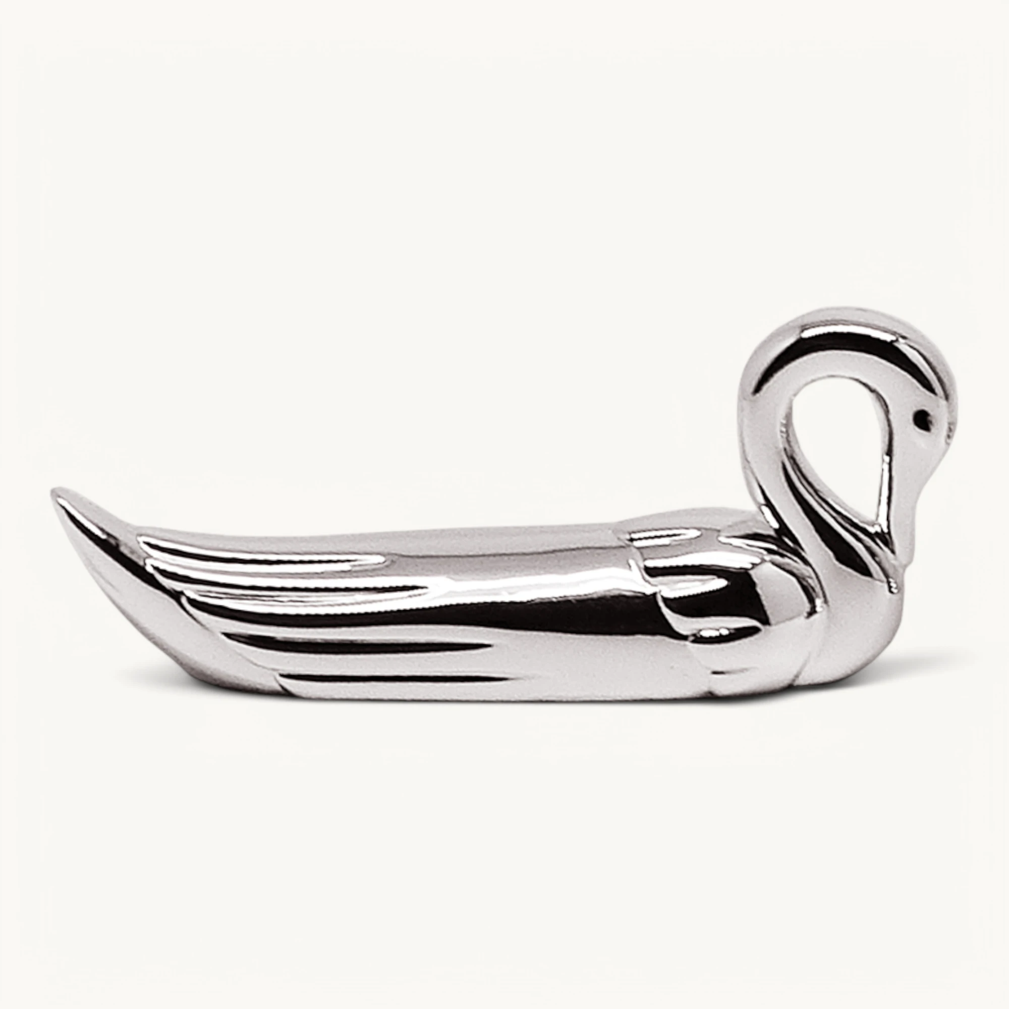 6er Set Messerbank Messerbänkchen Schwan, Länge 7 cm, edel versilbert