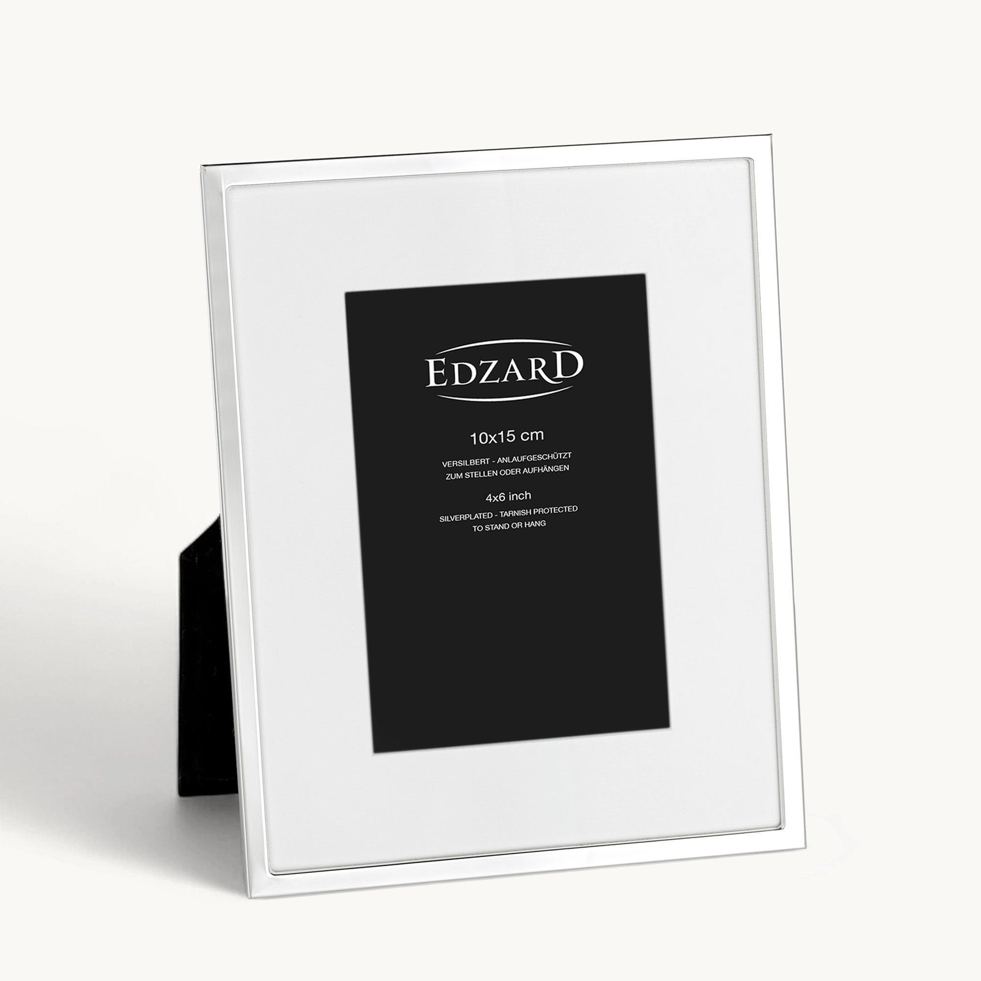 Bilderrahmen Empola (10x15 cm), Passepartout, edel versilbert, anlaufgeschützt