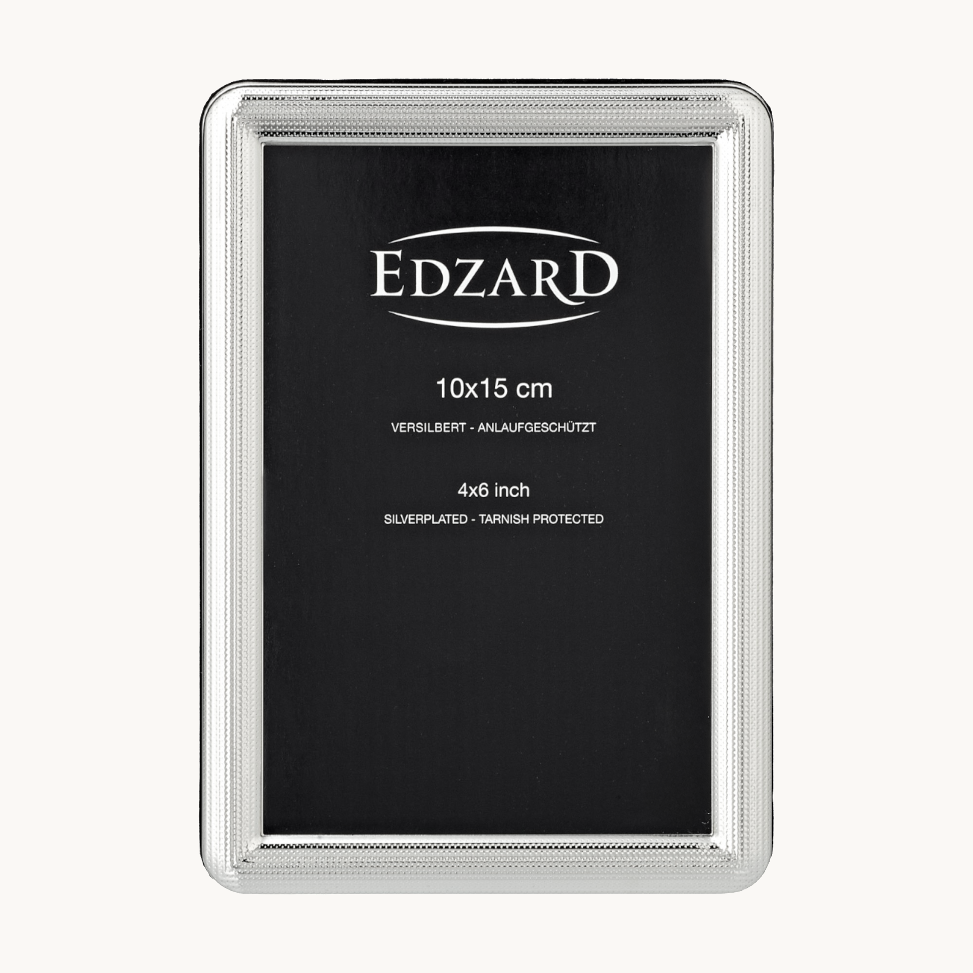 Bilderrahmen Ravenna (10x15 cm), edel versilbert, anlaufgeschützt, 2 Aufhänger Kopie