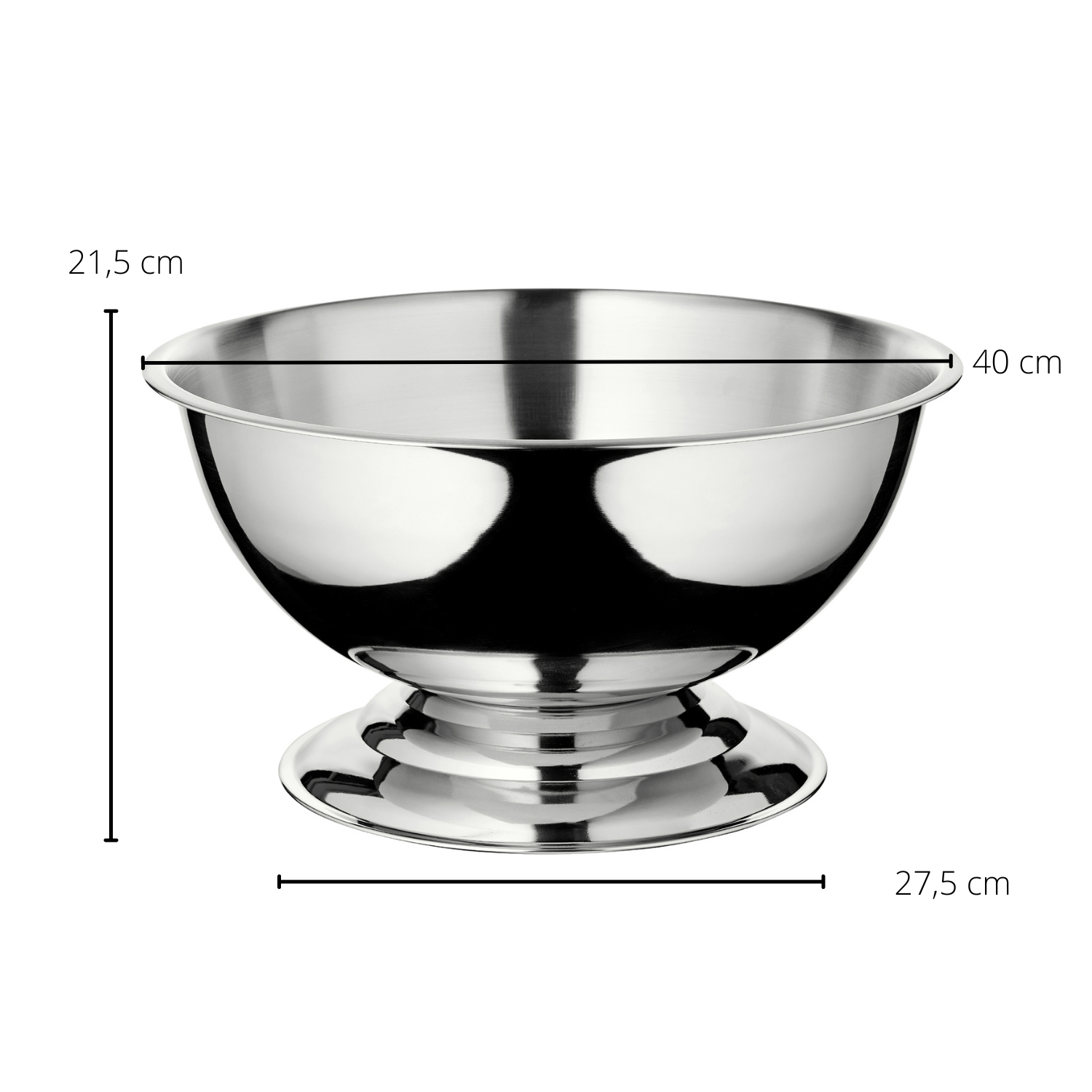 INAKTIV 2. Wahl Flaschenkühler Cara, Edelstahl hochglanzpoliert, Durchmesser 40 cm, Höhe 21 cm