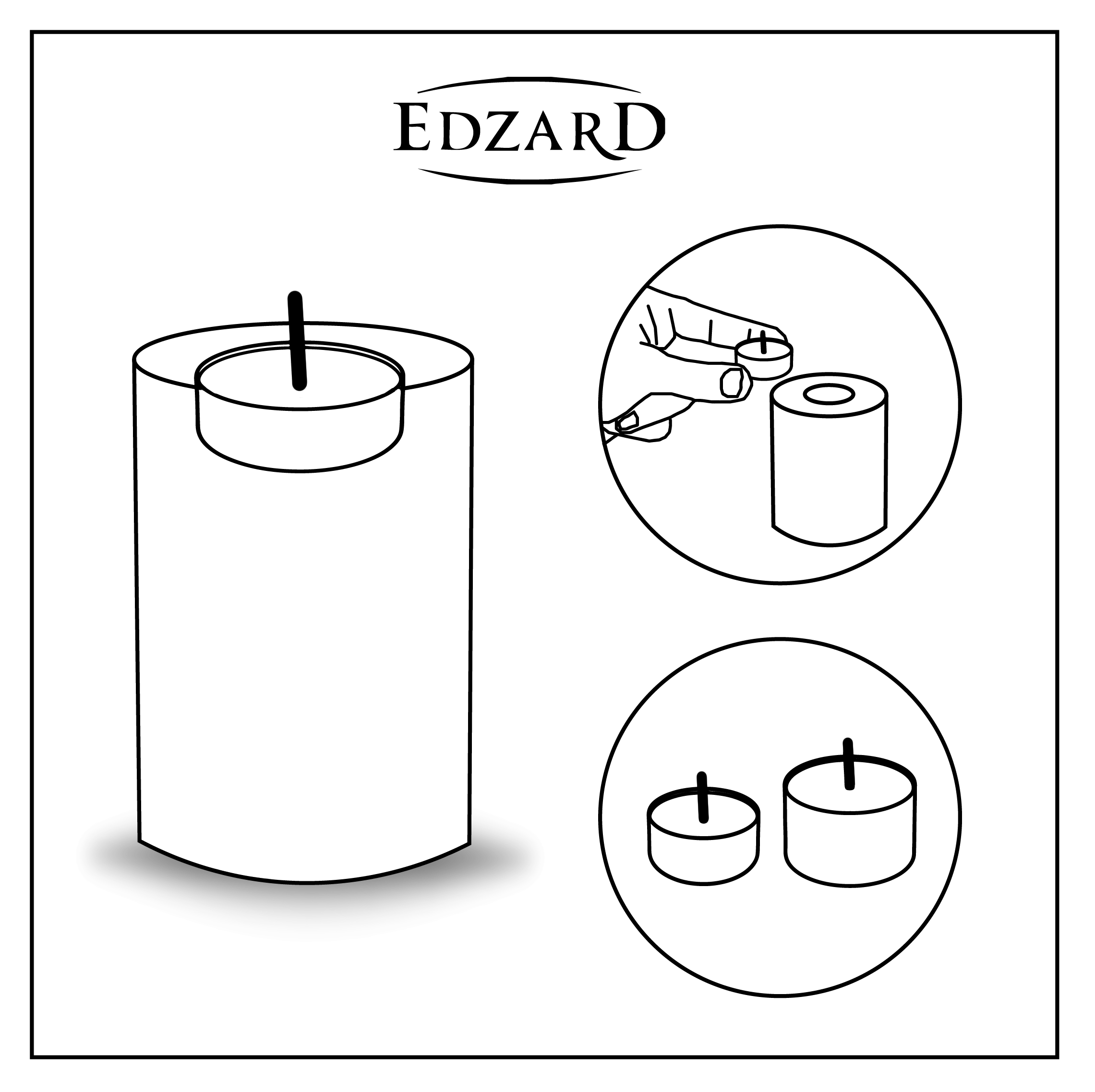 Dauerkerze Cornelius Deep (Höhe 15 cm, ø 8 cm), weiß, Teelichthalter hitzebeständig 90° Dauerkerze Cornelius Deep (Höhe 15 cm, ø 8 cm), weiß, Teelichthalter hitzebeständig 90°