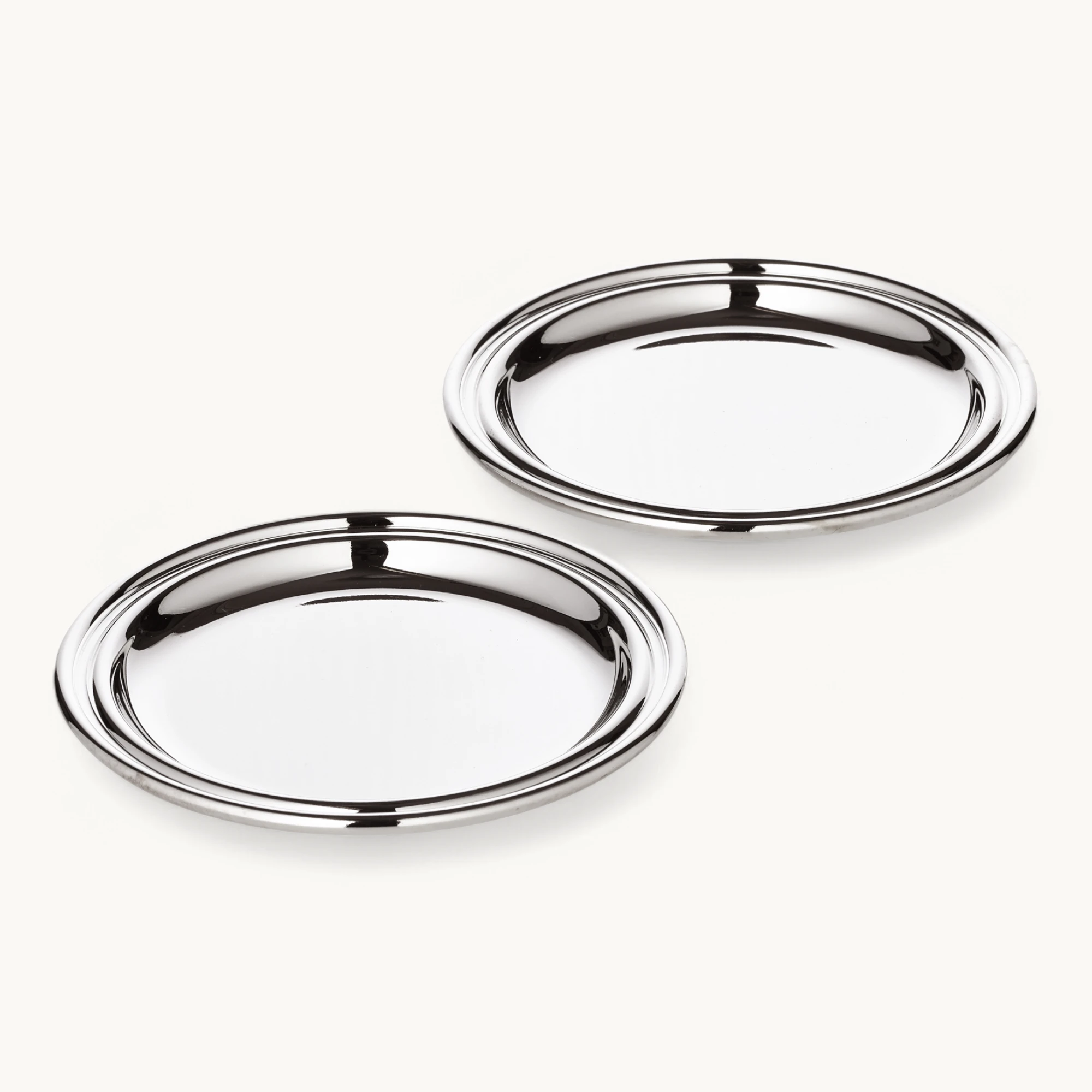 2er-Set Gläseruntersetzer Astoria (Ø 11 cm), edel versilbert