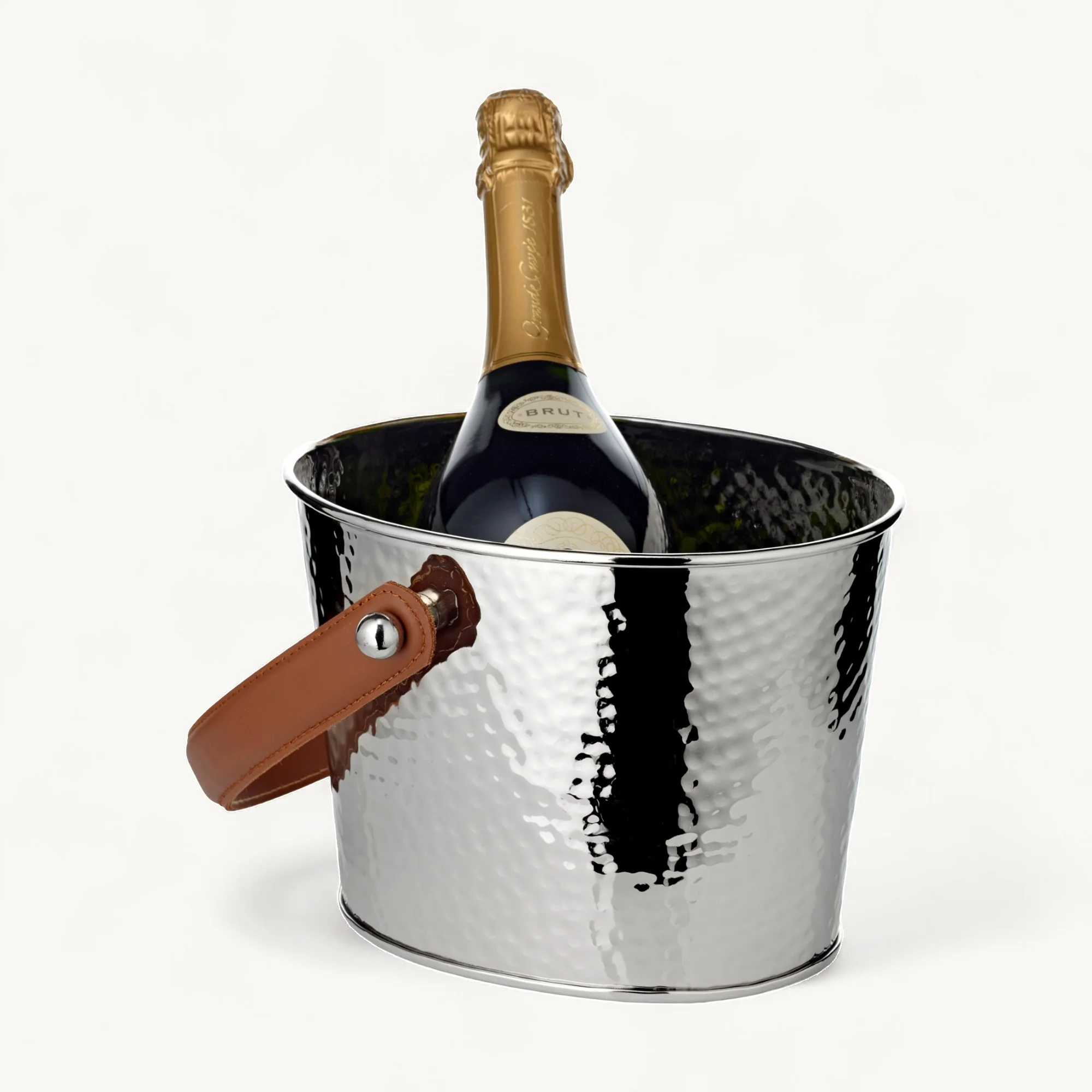 Sektkühler Gavin (23 x 18 cm, H 16 cm), gehämmert, Edelstahl, vernickelt Sektkühler Gavin (23 x 18 cm, H 16 cm), gehämmert, Edelstahl, vernickelt