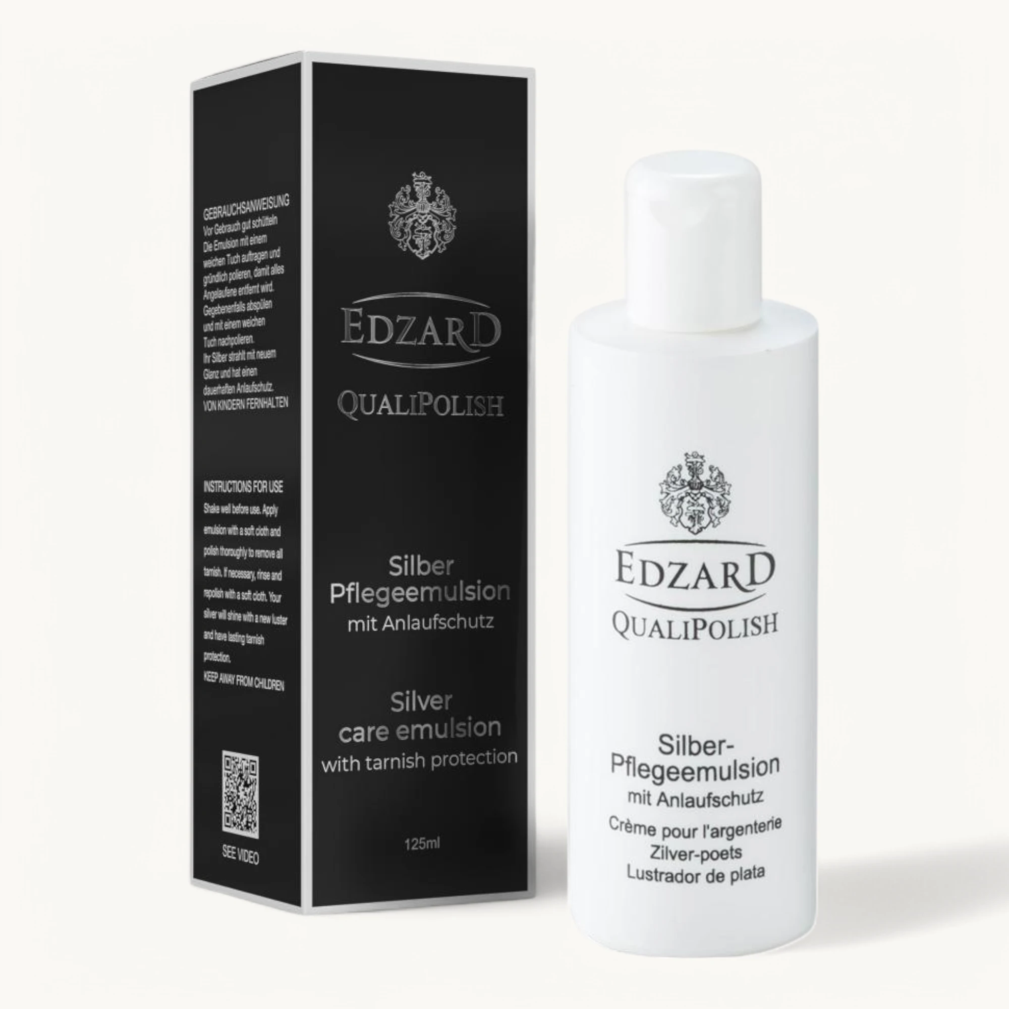 QualiPolish® Silber-Pflege-Emulsion mit Anlaufschutz, Inhalt 125 ml