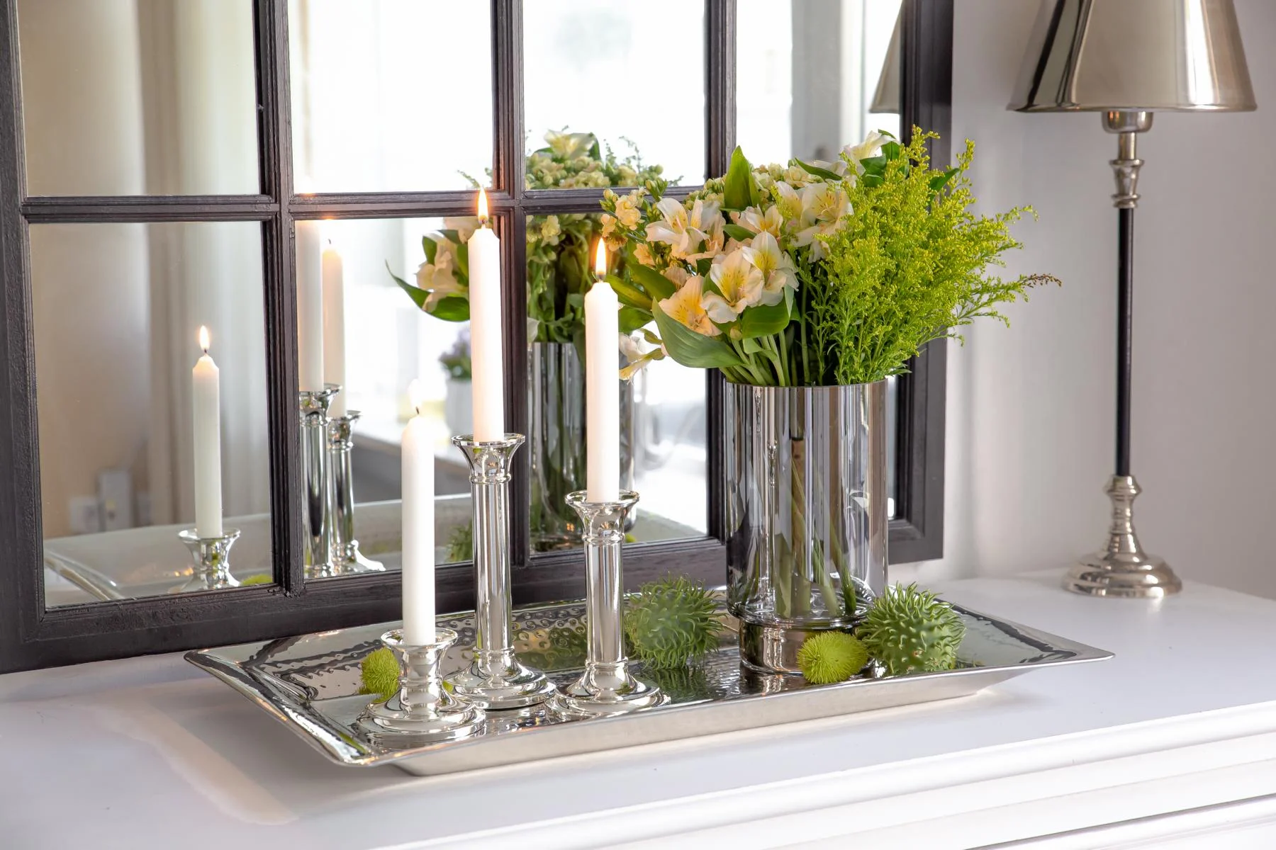 Kerzenleuchter Fiona (Höhe 15 cm), silberfarben, edel versilbert, anlaufgeschützt, für Stabkerze Kerzenleuchter Fiona (Höhe 15 cm), silberfarben, edel versilbert, anlaufgeschützt, für Stabkerze