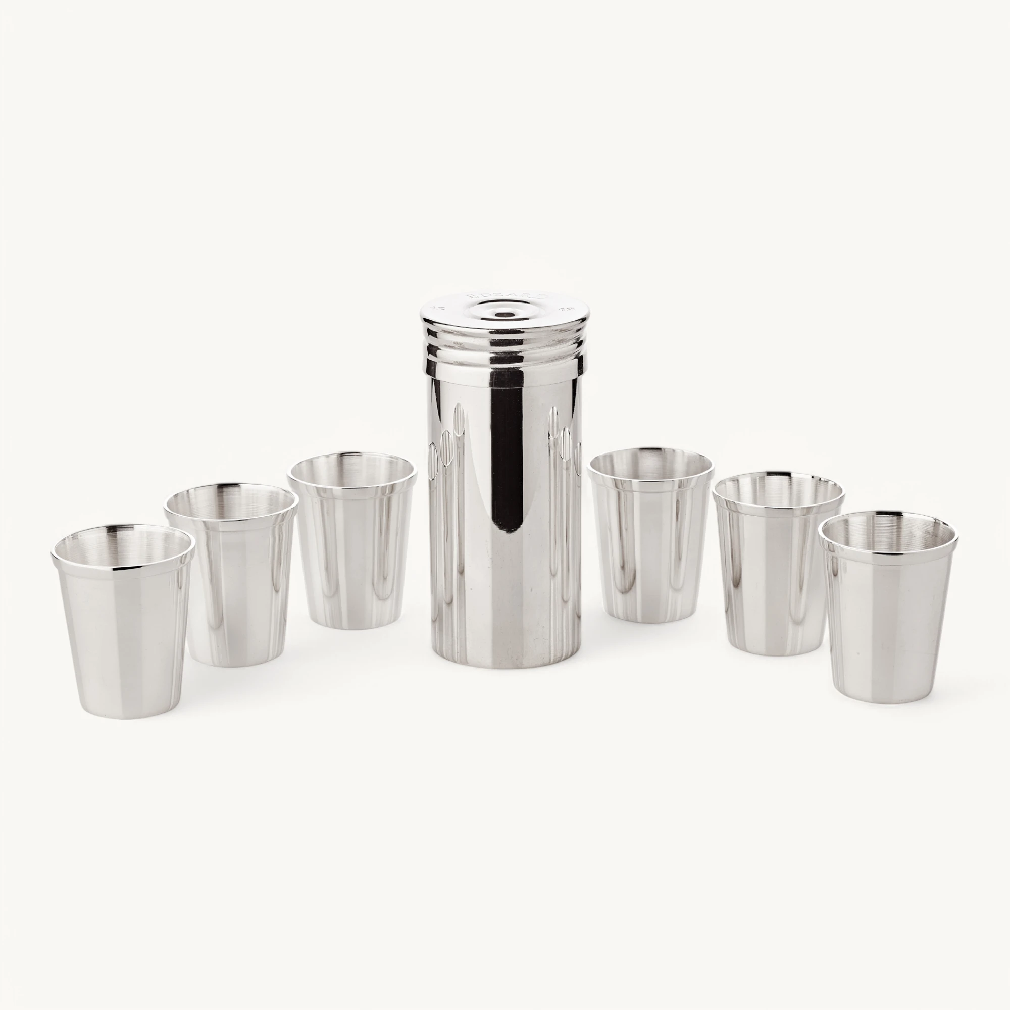 6er-Set Schnapsbecher Moya (Höhe 5 cm, Füllmenge 2 cl), inkl. Box, edel versilbert