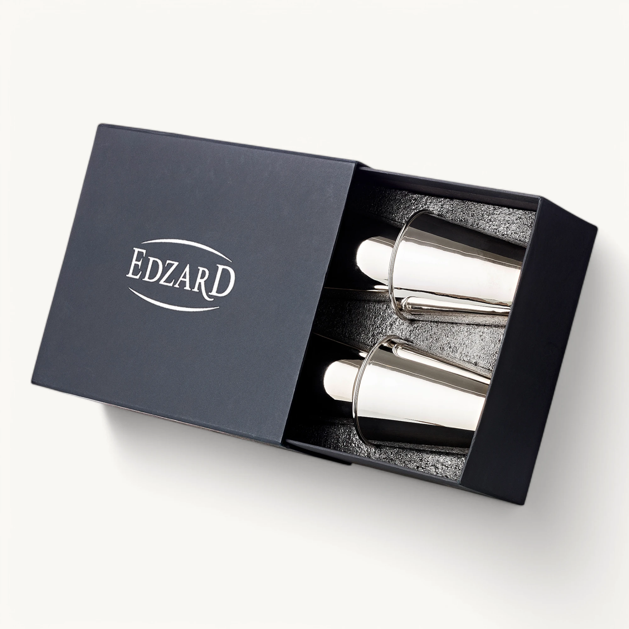 4er-Set Trinkbecher Mido (Höhe 10 cm, Füllmenge 250 ml), glatt, edel versilbert