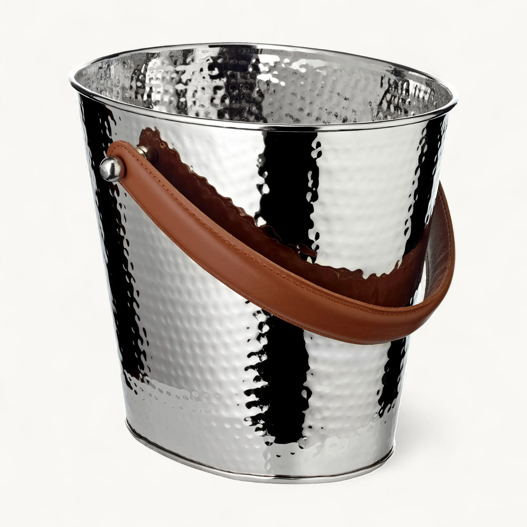 Sektkühler Gavin (26 x 21 cm, H 23 cm), gehämmert, Edelstahl, vernickelt Sektkühler Gavin (26 x 21 cm, H 23 cm), gehämmert, Edelstahl, vernickelt