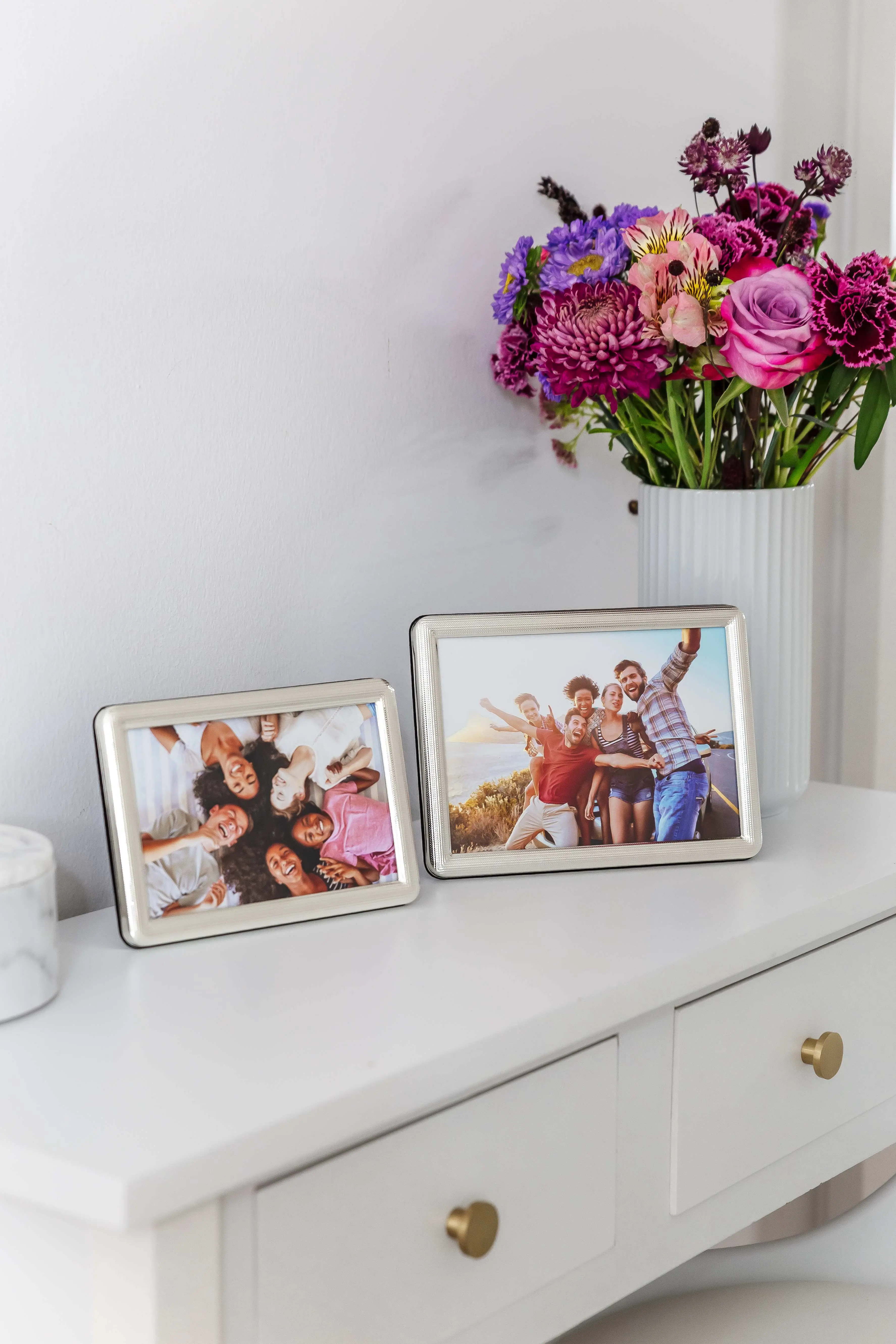 Bilderrahmen Ravenna (10x15 cm), edel versilbert, anlaufgeschützt, 2 Aufhänger Kopie