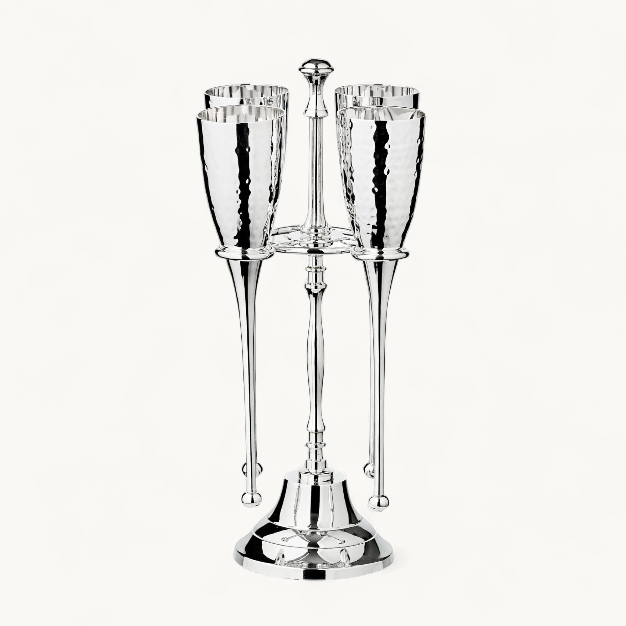 4er-Set Sektkelch Didi (Höhe 23 cm, Füllmenge 200 ml), gehämmert, edel versilbert 4er-Set Sektkelch Didi (Höhe 23 cm, Füllmenge 200 ml), gehämmert, edel versilbert
