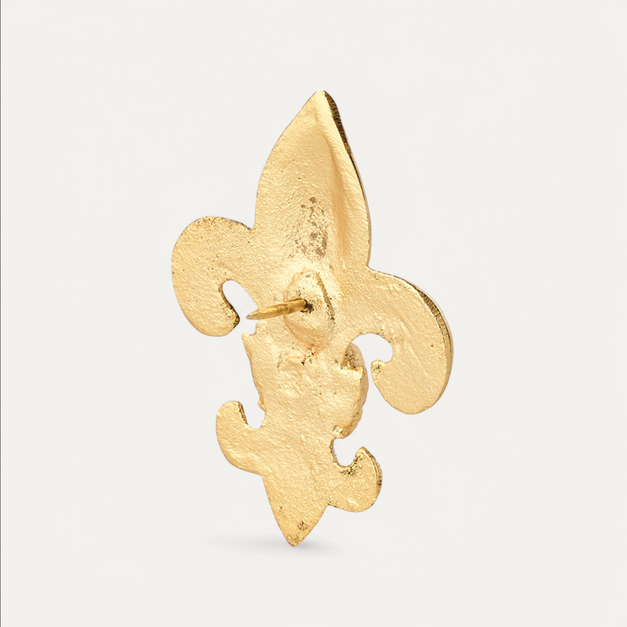 4er-Set Kerzenpin Lilie (Höhe 6,5 cm), goldfarben, Aluminium vernickelt