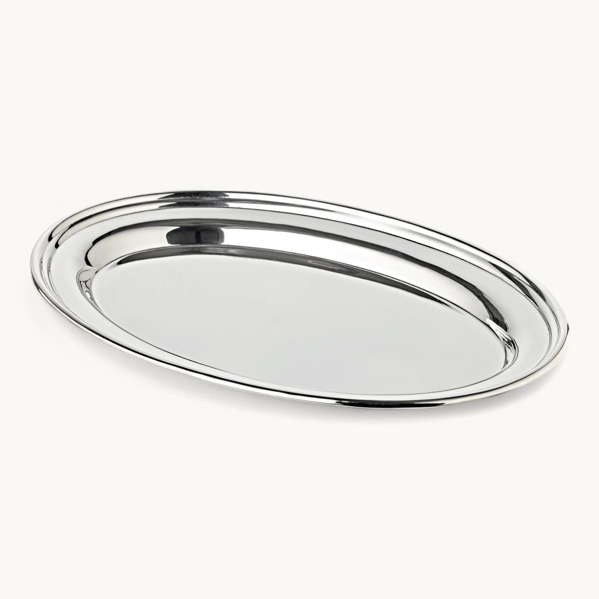 Tablett Lisa (24x16 cm), oval, schwerversilbert