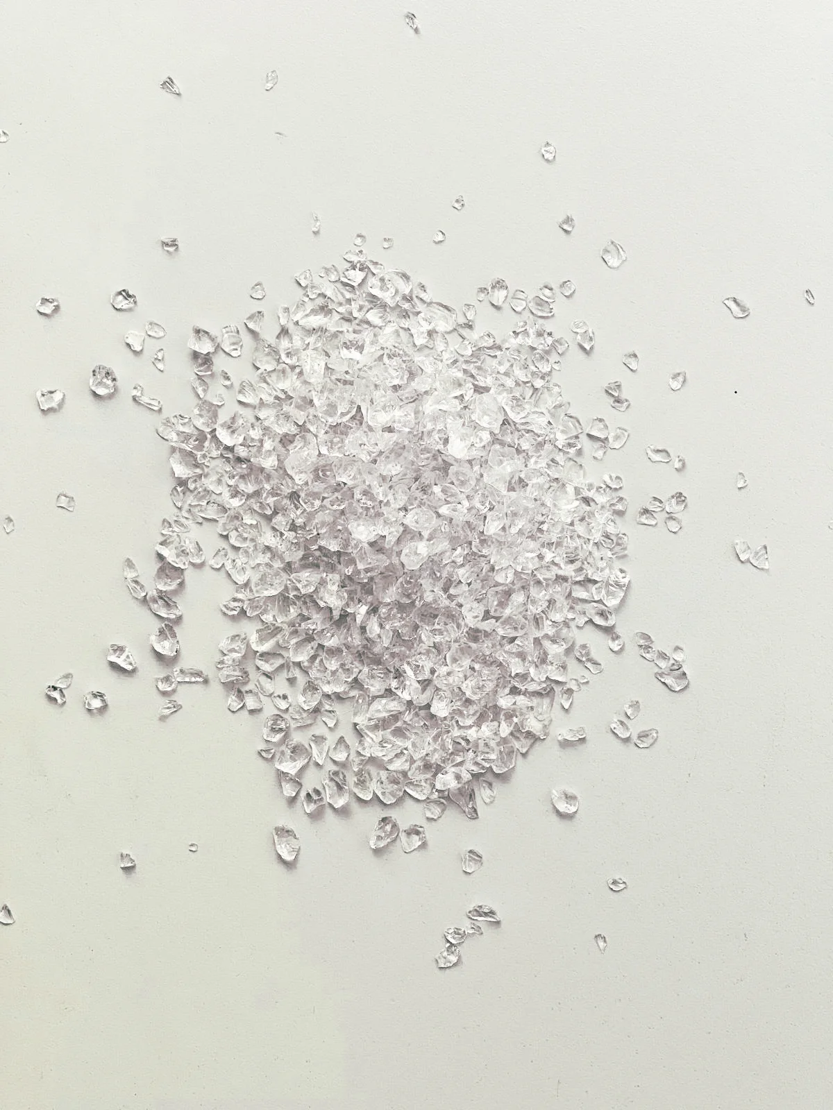 Dekogranulat Glassteine (2-4 mm), 1 kg, farblos, transparent, wasserfest, staubfrei