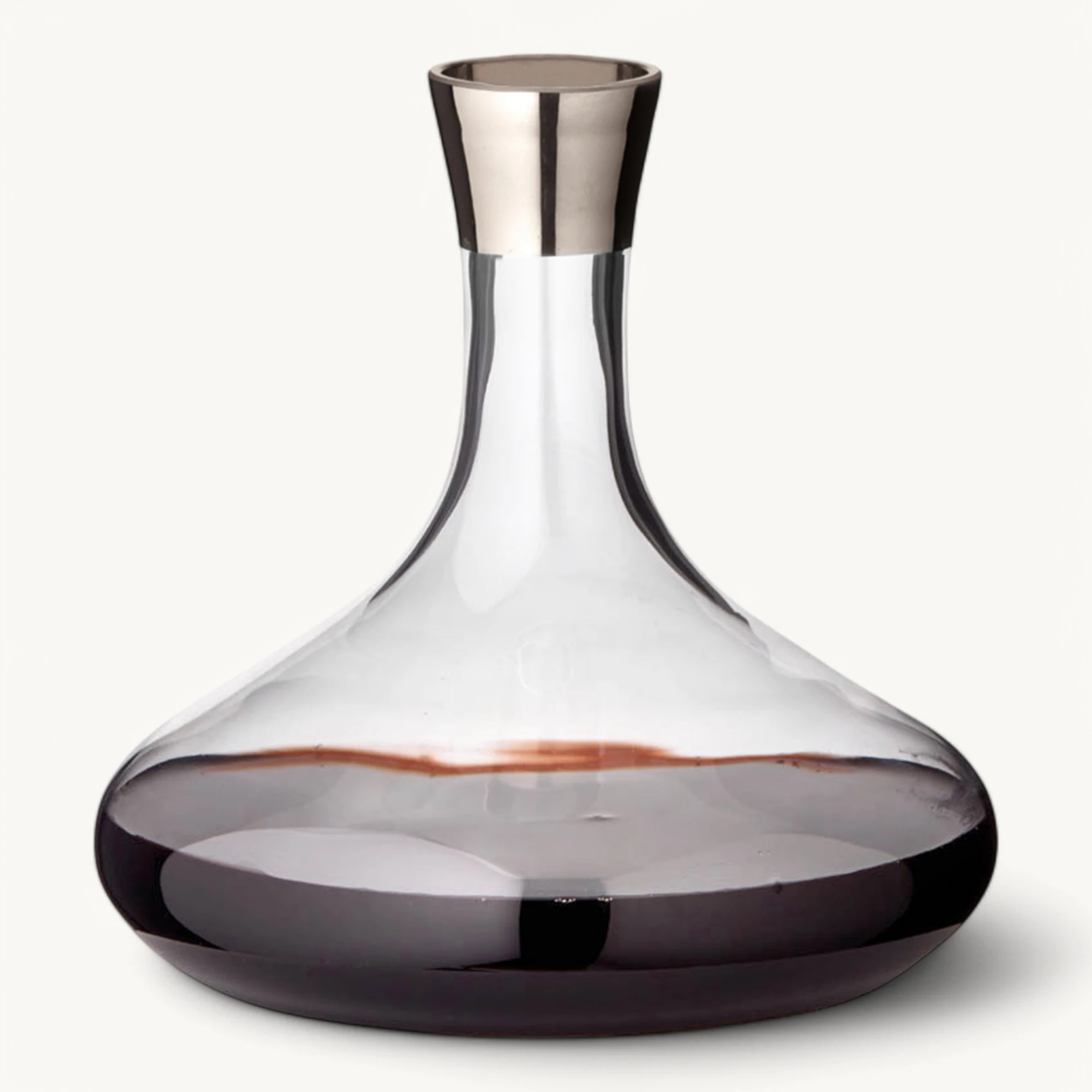 Karaffe Edward (1,6 Liter), mundgeblasenes Kristallglas, Platinrand