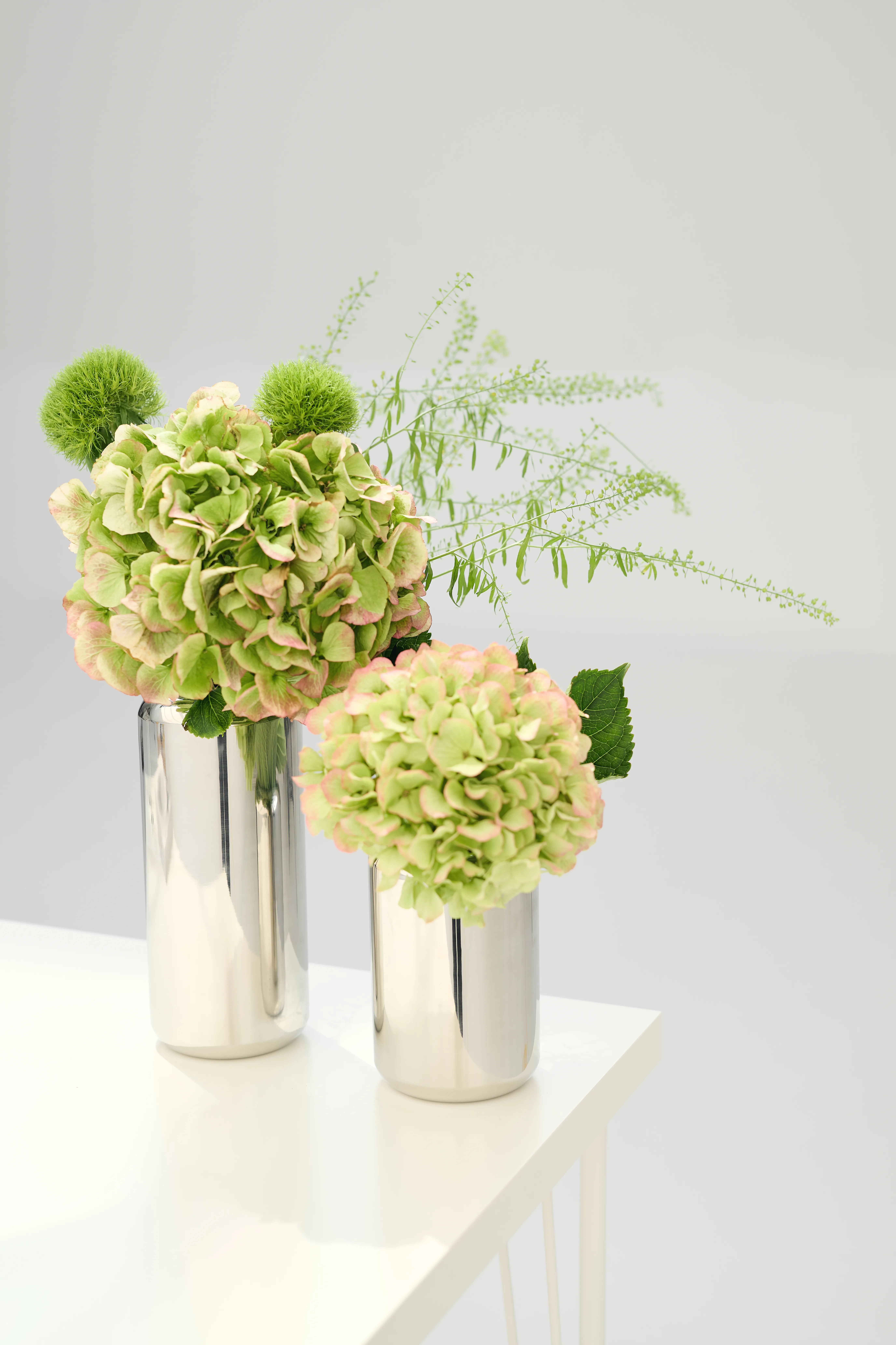 Vase Lunaria (Höhe 23 cm, Ø 10 cm), silberfarben,  Edelstahl