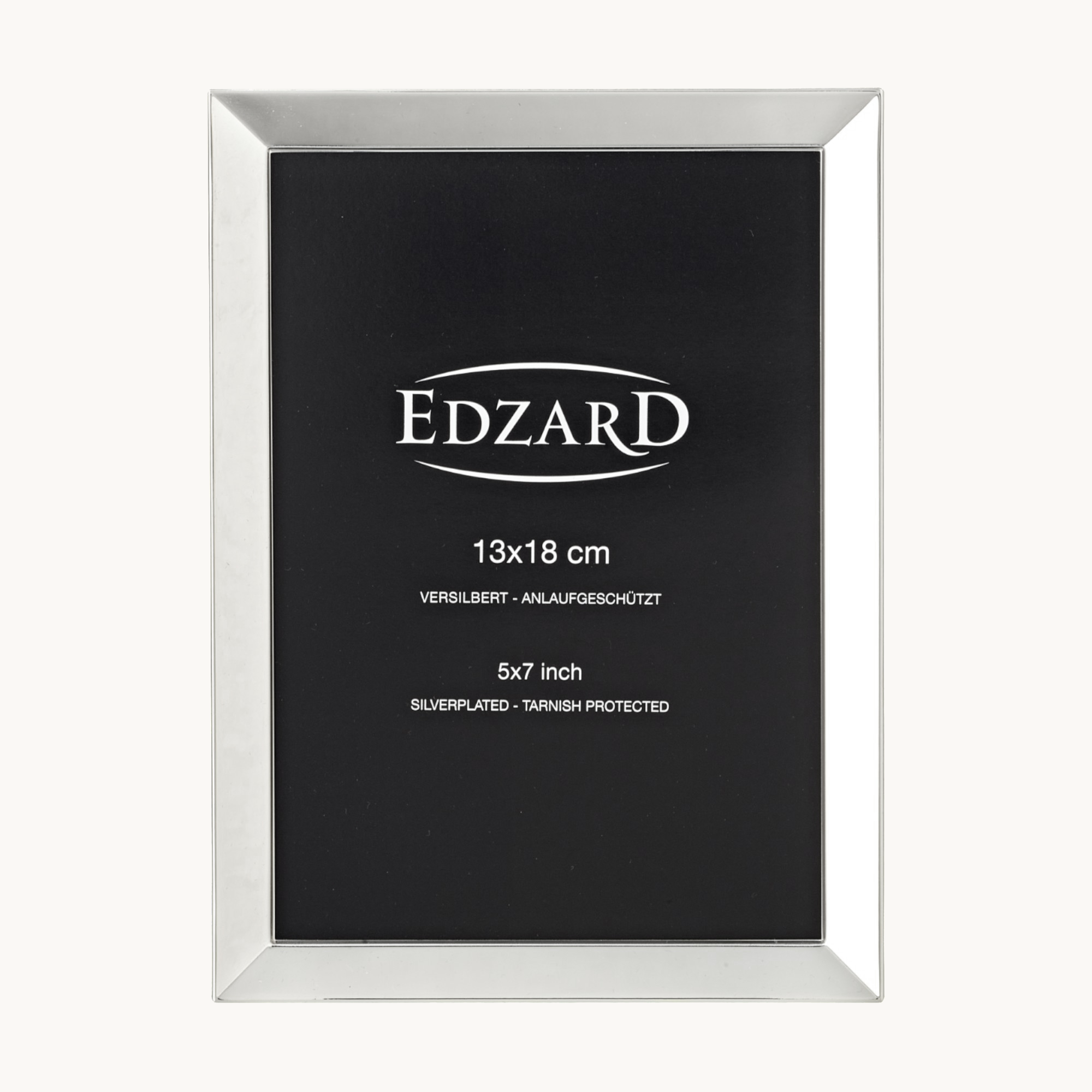 Bilderrahmen Livorno (13x18 cm), edel versilbert, anlaufgeschützt, 2 Aufhänger