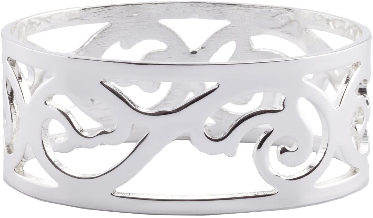 4er-Set Serviettenringe Vita (Länge 5 cm), oval, edel versilbert, anlaufgeschützt