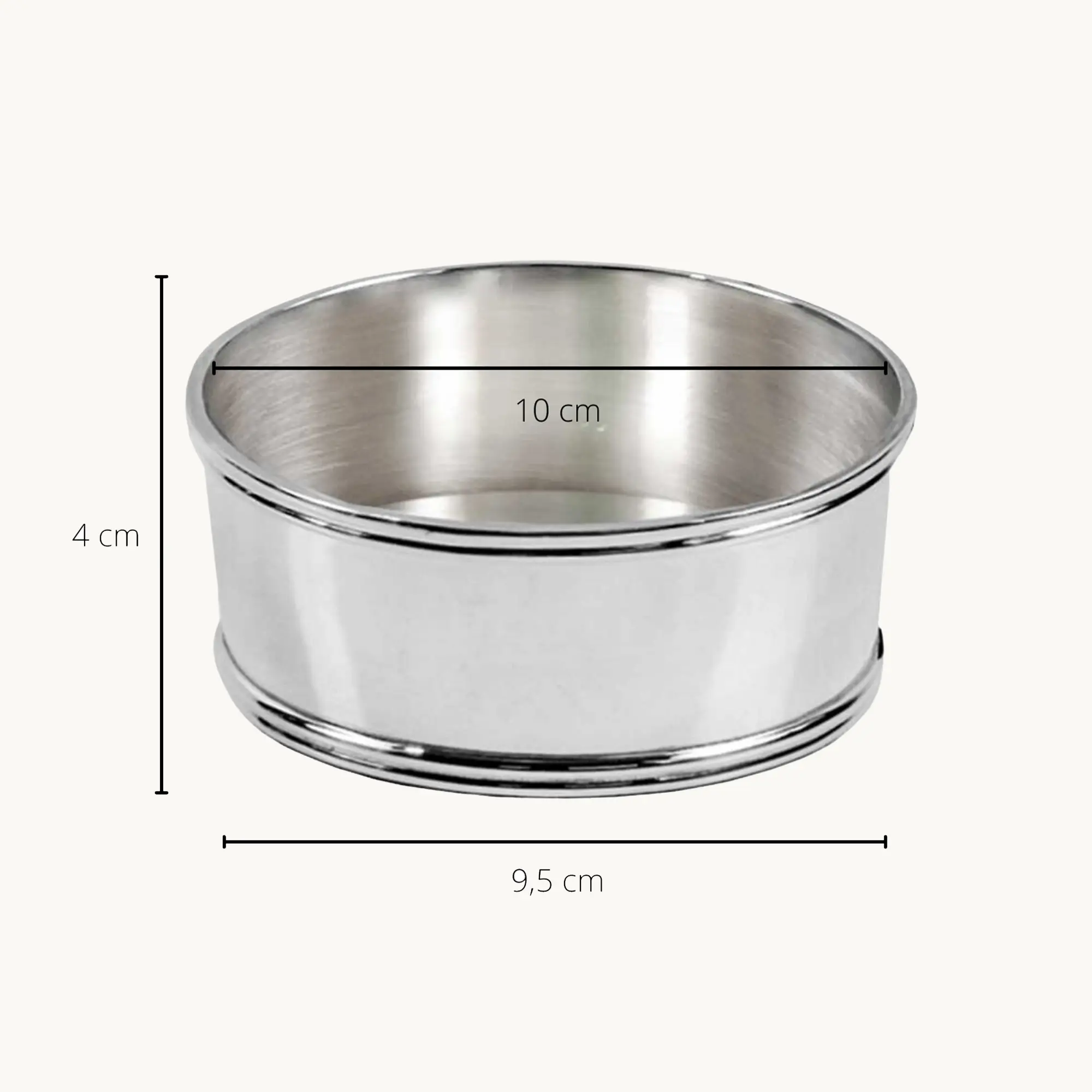SALE Flaschenuntersetzer Calo (Höhe 4 cm, Ø 11 cm), schwerversilbert