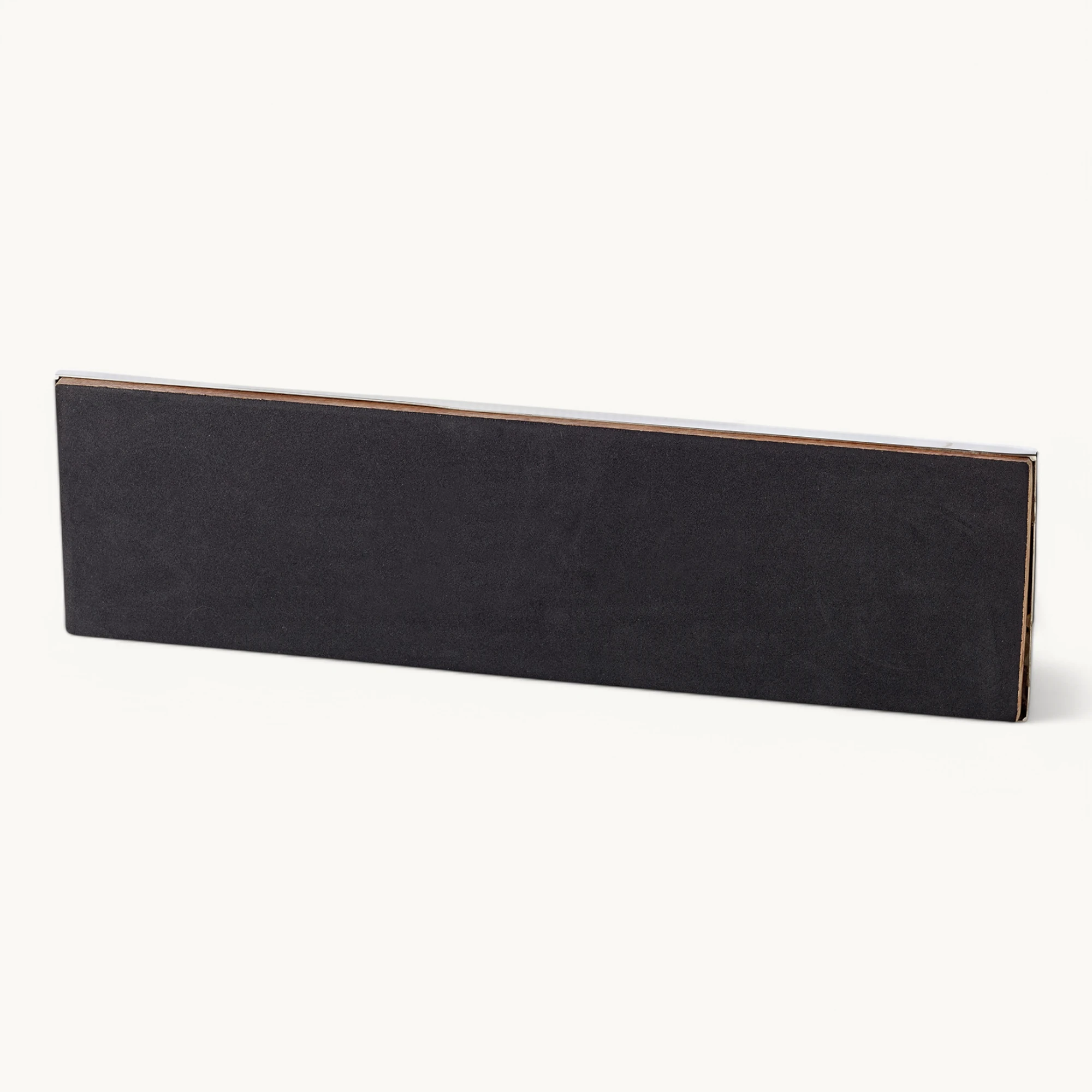 Adventskerzenhalter Ruti (Höhe 5,5 cm, Länge 45 cm), Edelstahl und Mangoholz, für 4 Kerzen ø 8 cm