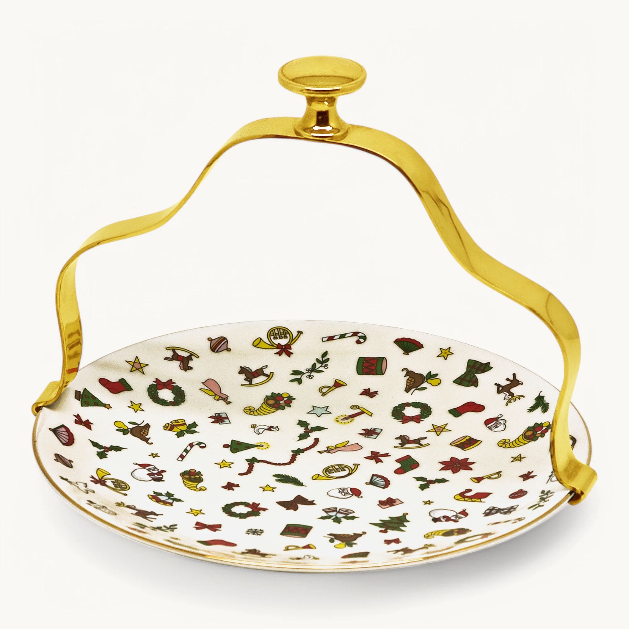 SALE Tellergriff Linear, Metall Gold-Optik, für Teller Durchmesser 20 bis 22 cm