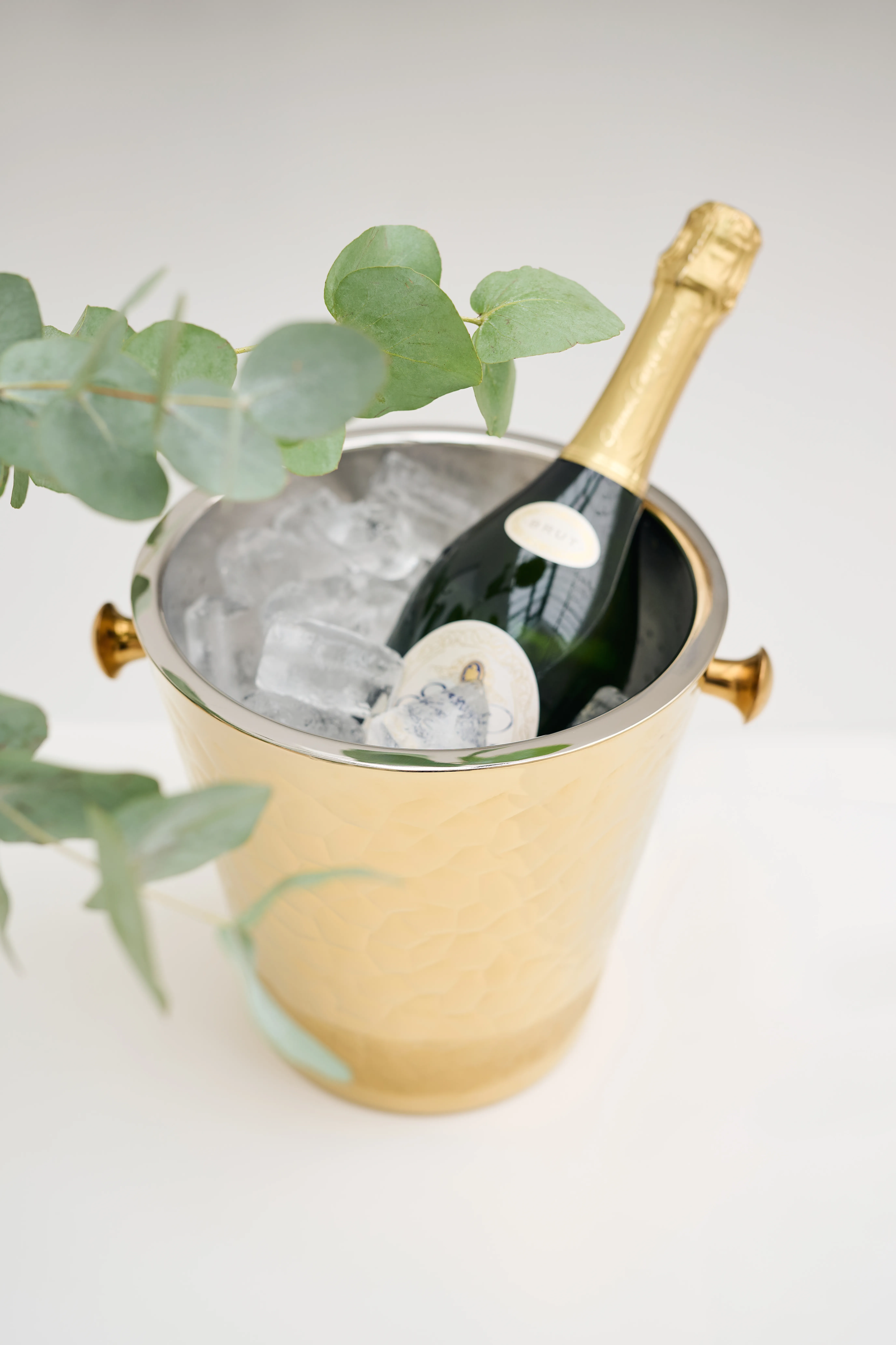 Flaschenkühler Capri (Höhe 23 cm, Ø 23 cm), gemustert, Edelstahl, hochglanzpoliert