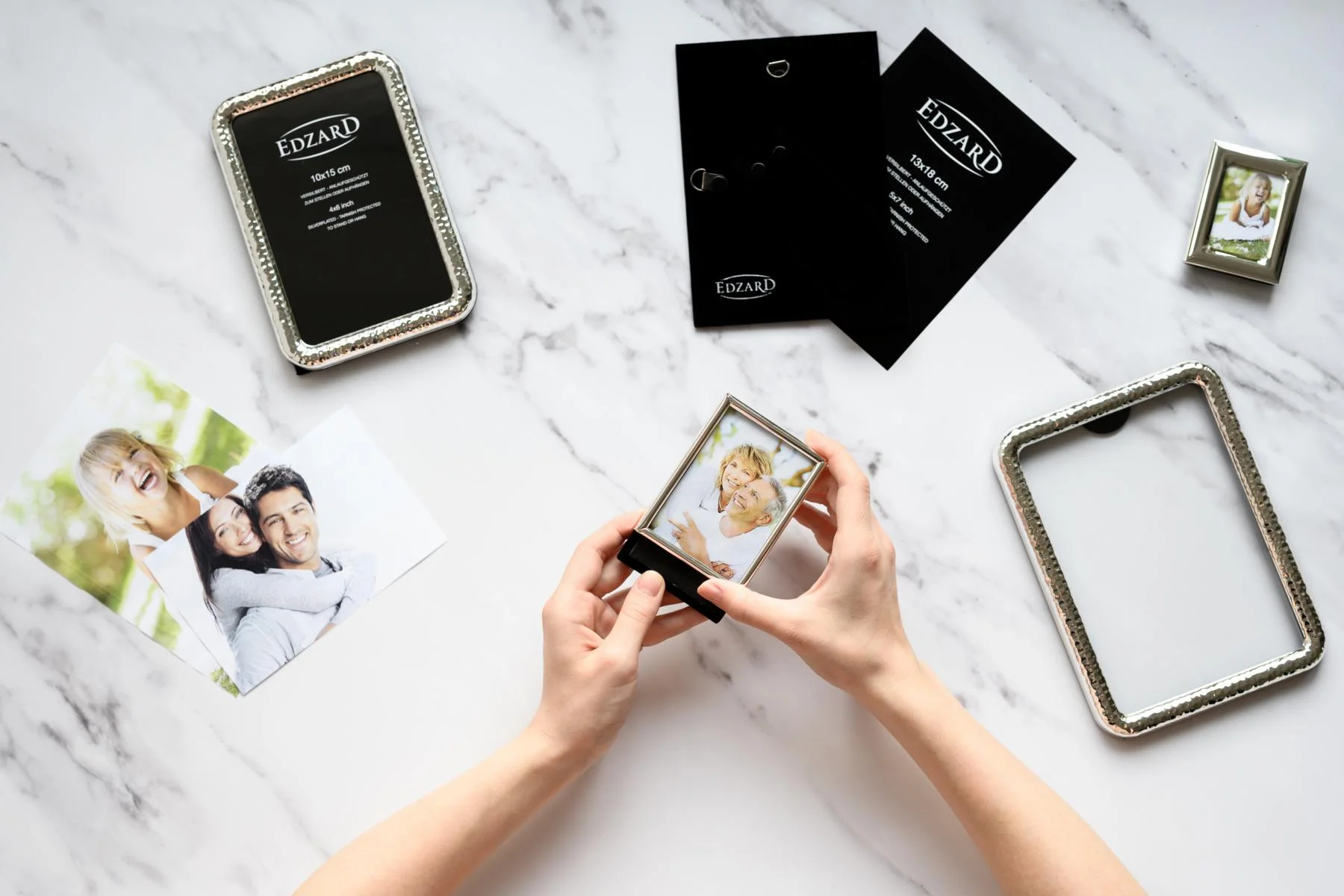 Bilderrahmen Genua (6x9 cm), edel versilbert, anlaufgeschützt Bilderrahmen Genua (6x9 cm), edel versilbert, anlaufgeschützt