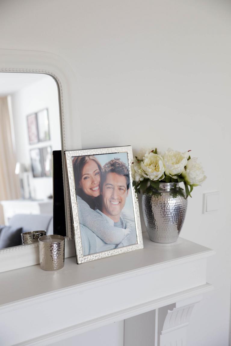 Bilderrahmen Fano (15x20 cm), Passepartout, edel versilbert, anlaufgeschützt, 2 Aufhänger