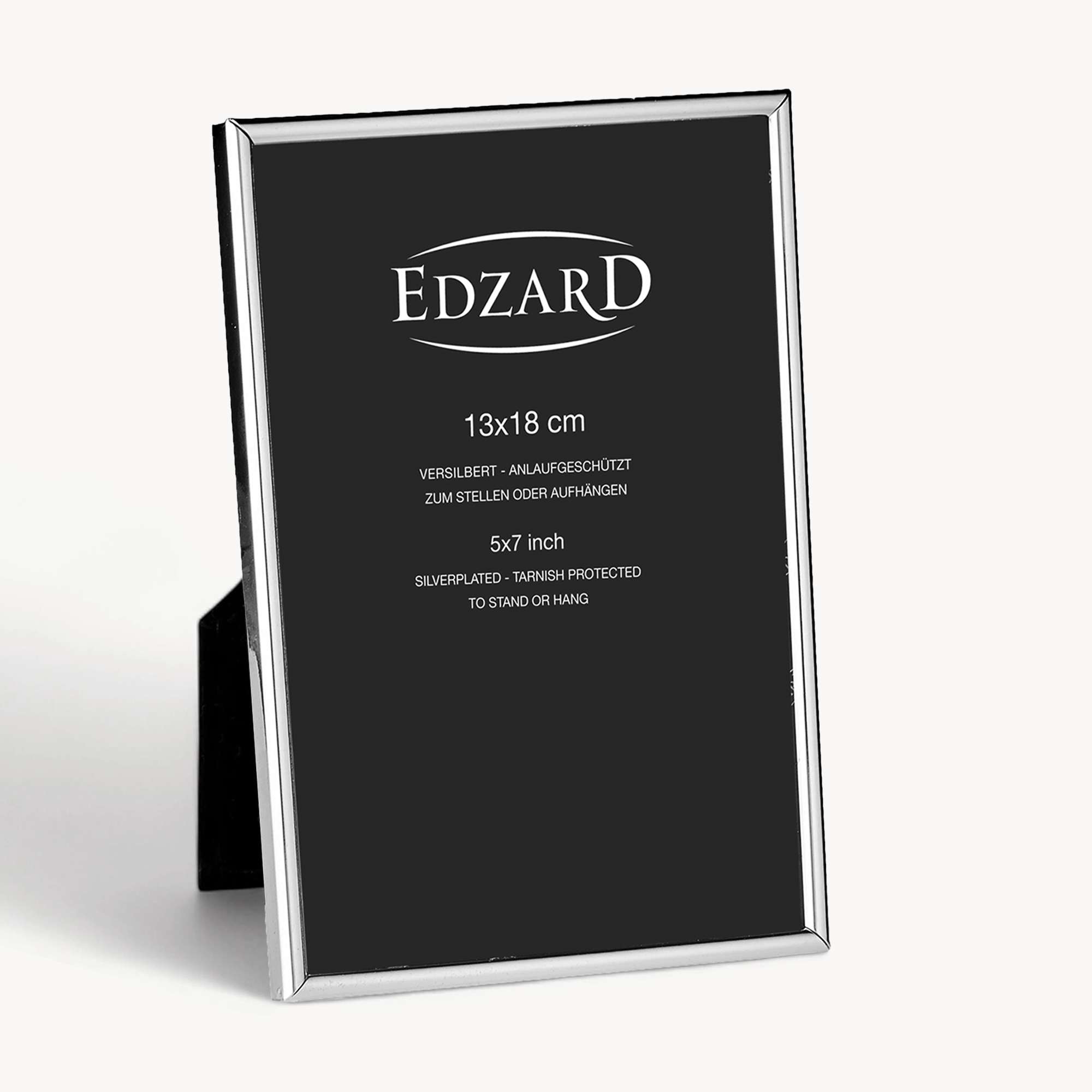 Bilderrahmen Genua (13x18 cm), edel versilbert, anlaufgeschützt, 2 Aufhänger