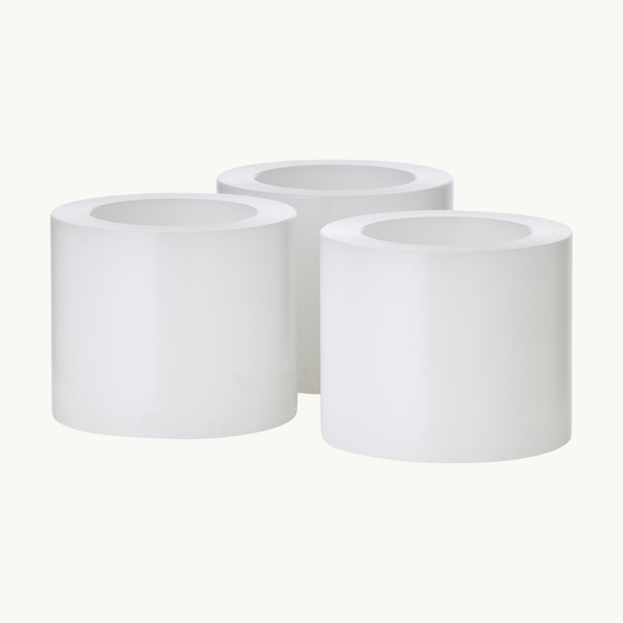 3er-Set Dauerkerze Cornelius (Höhe 5 cm, Ø 6 cm), Teelichthalter hitzebeständig bis 90°