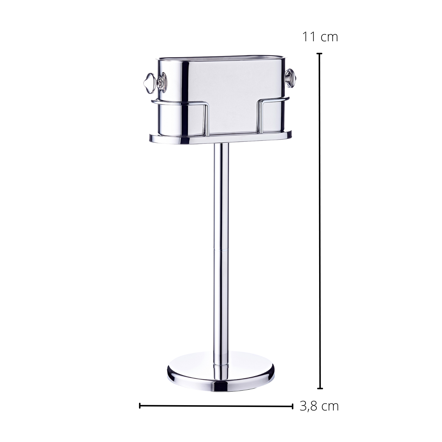 Weinkühler Leo (Höhe 79 cm) auf Ständer, Edelstahl hochglanzpoliert