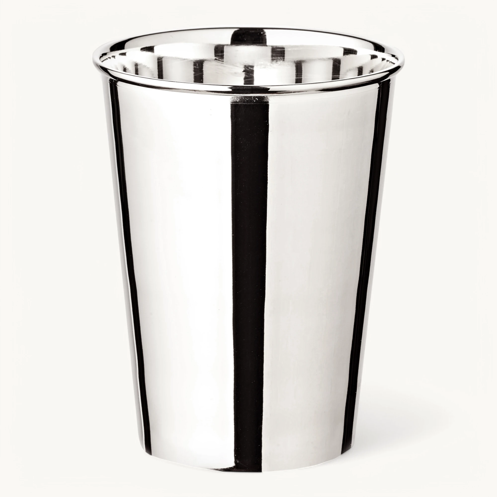 4er-Set Trinkbecher Mido (Höhe 10 cm, Füllmenge 250 ml), glatt, edel versilbert