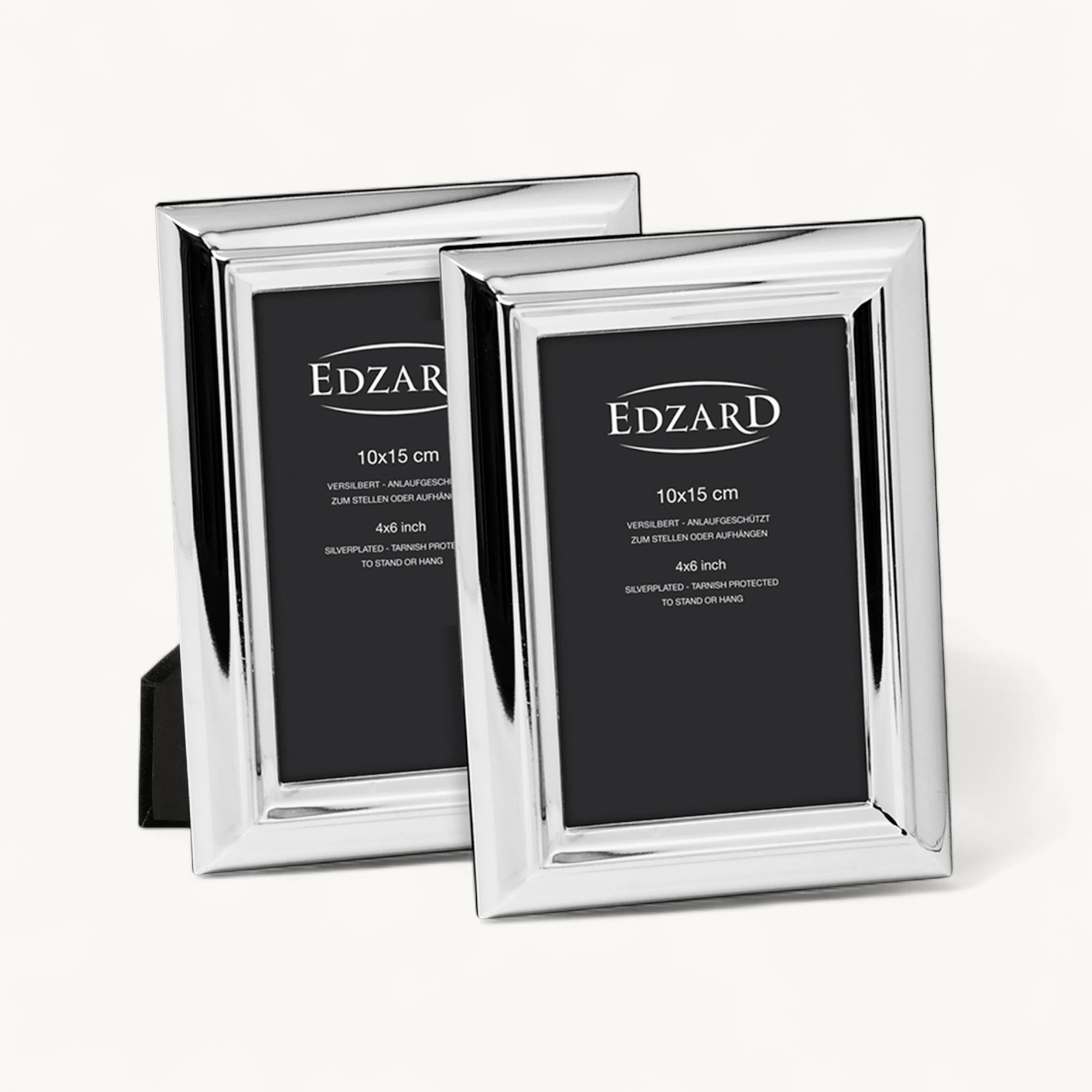 2er-Set Bilderrahmen Florenz (10x15 cm), edel versilbert, anlaufgeschützt, 2 Aufhänger 2er-Set Bilderrahmen Florenz (10x15 cm), edel versilbert, anlaufgeschützt, 2 Aufhänger