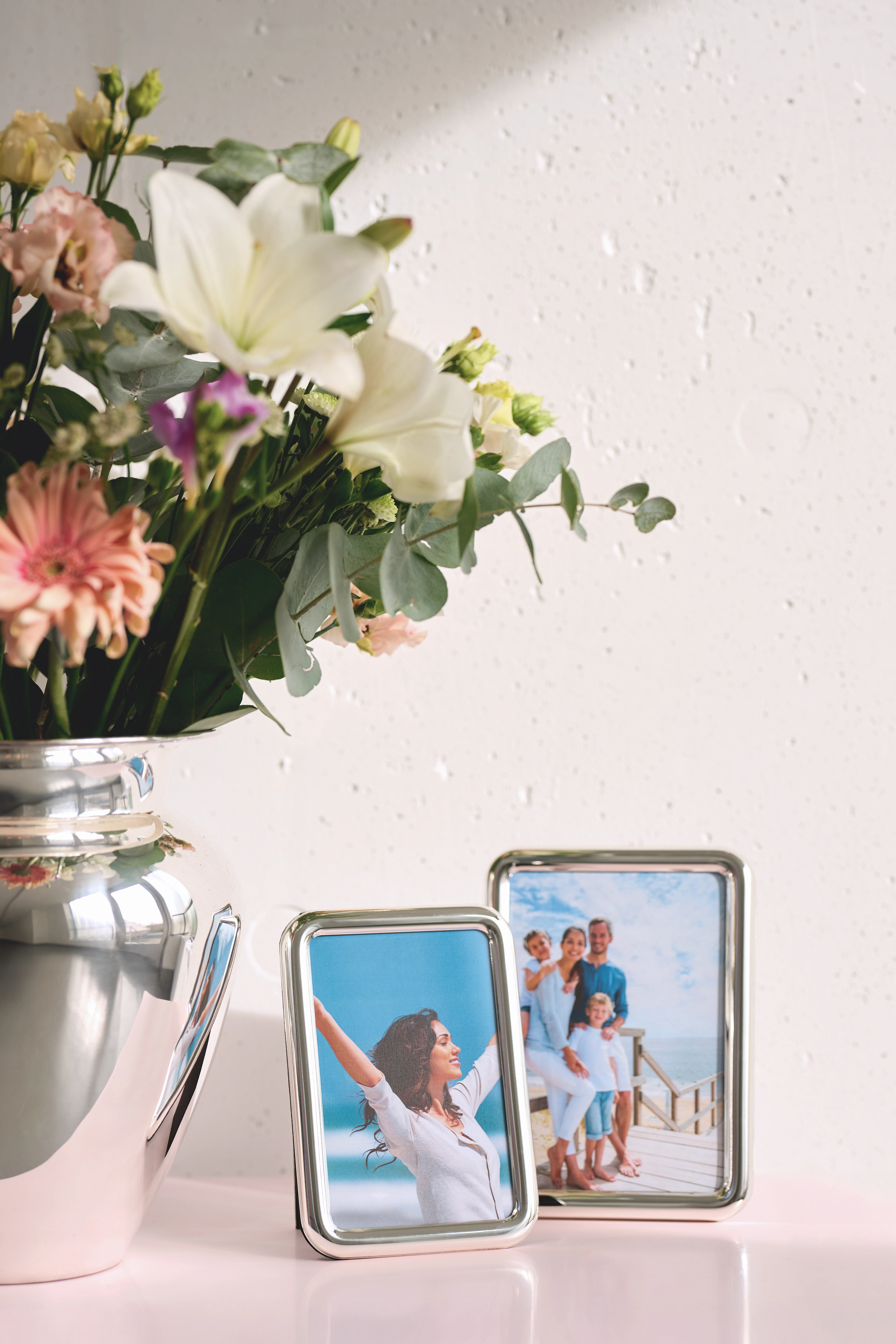 Bilderrahmen Como (10x15 cm), edel versilbert, anlaufgeschützt, 2 Aufhänger