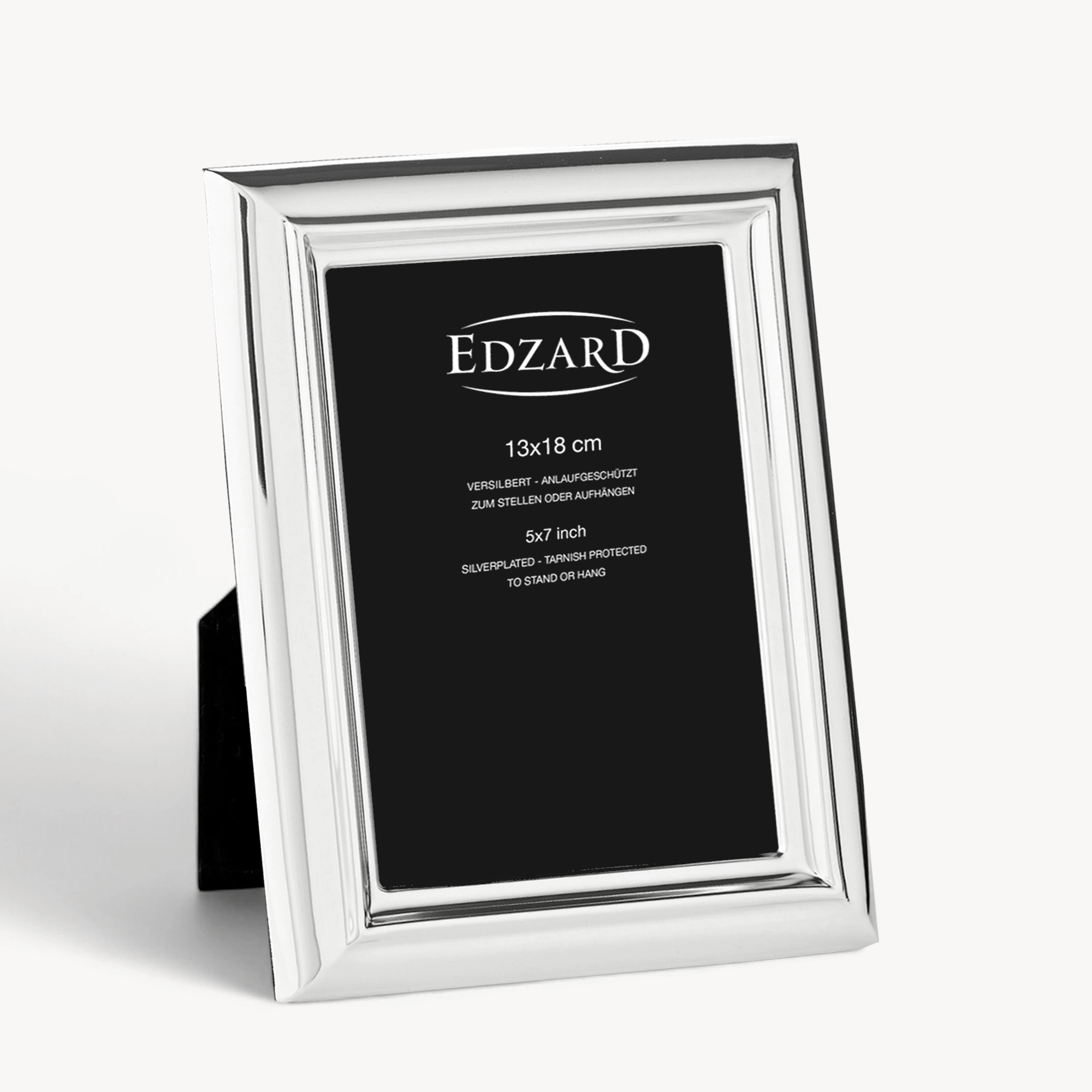 Bilderrahmen Florenz (13x18 cm), edel versilbert, anlaufgeschützt, 2 Aufhänger