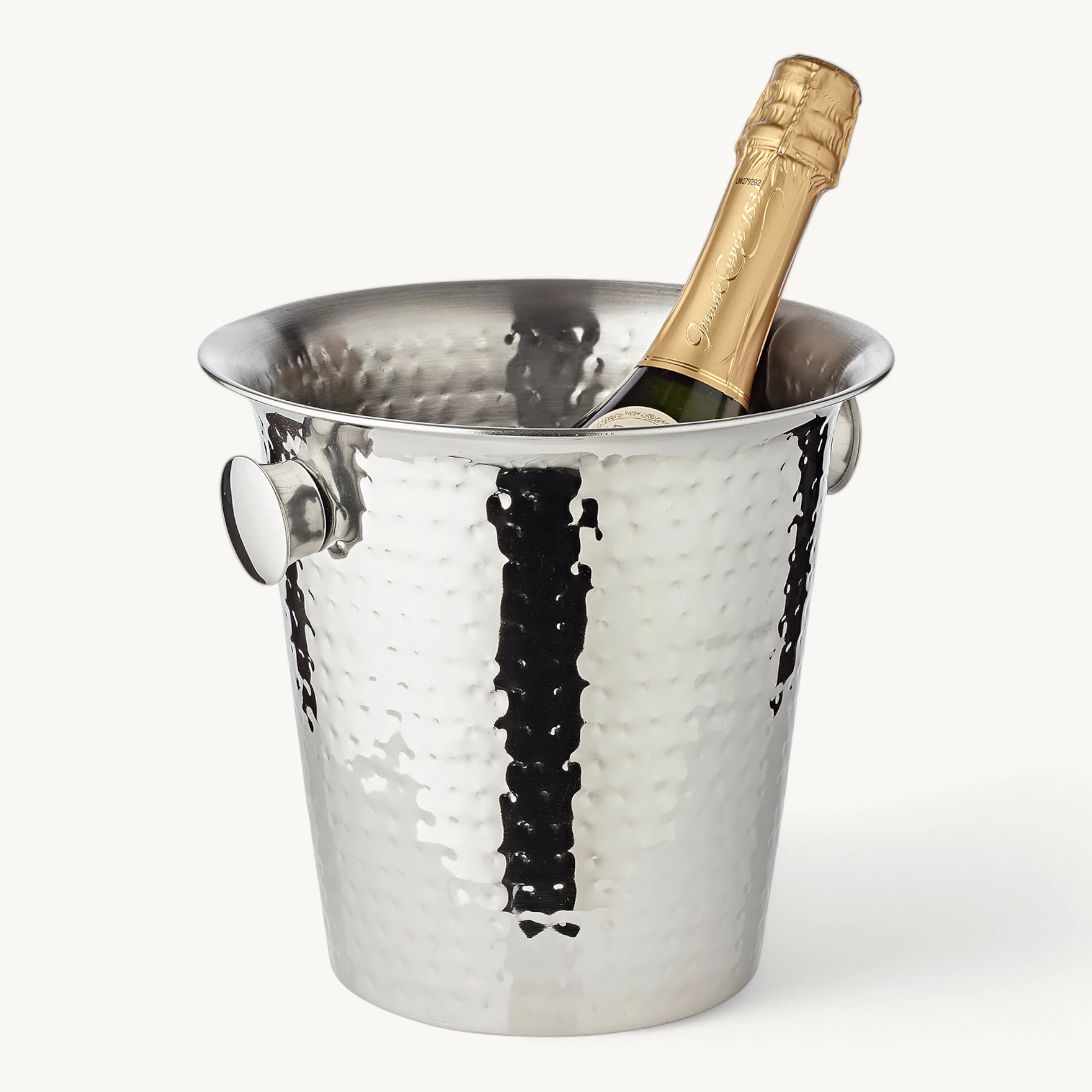 3er-Set Sektkühler Joey (Höhe 23 cm, Ø 21 cm), mit Griffen, gehämmert, Edelstahl, hochglanzpoliert 3er-Set Sektkühler Joey (Höhe 23 cm, Ø 21 cm), mit Griffen, gehämmert, Edelstahl, hochglanzpoliert