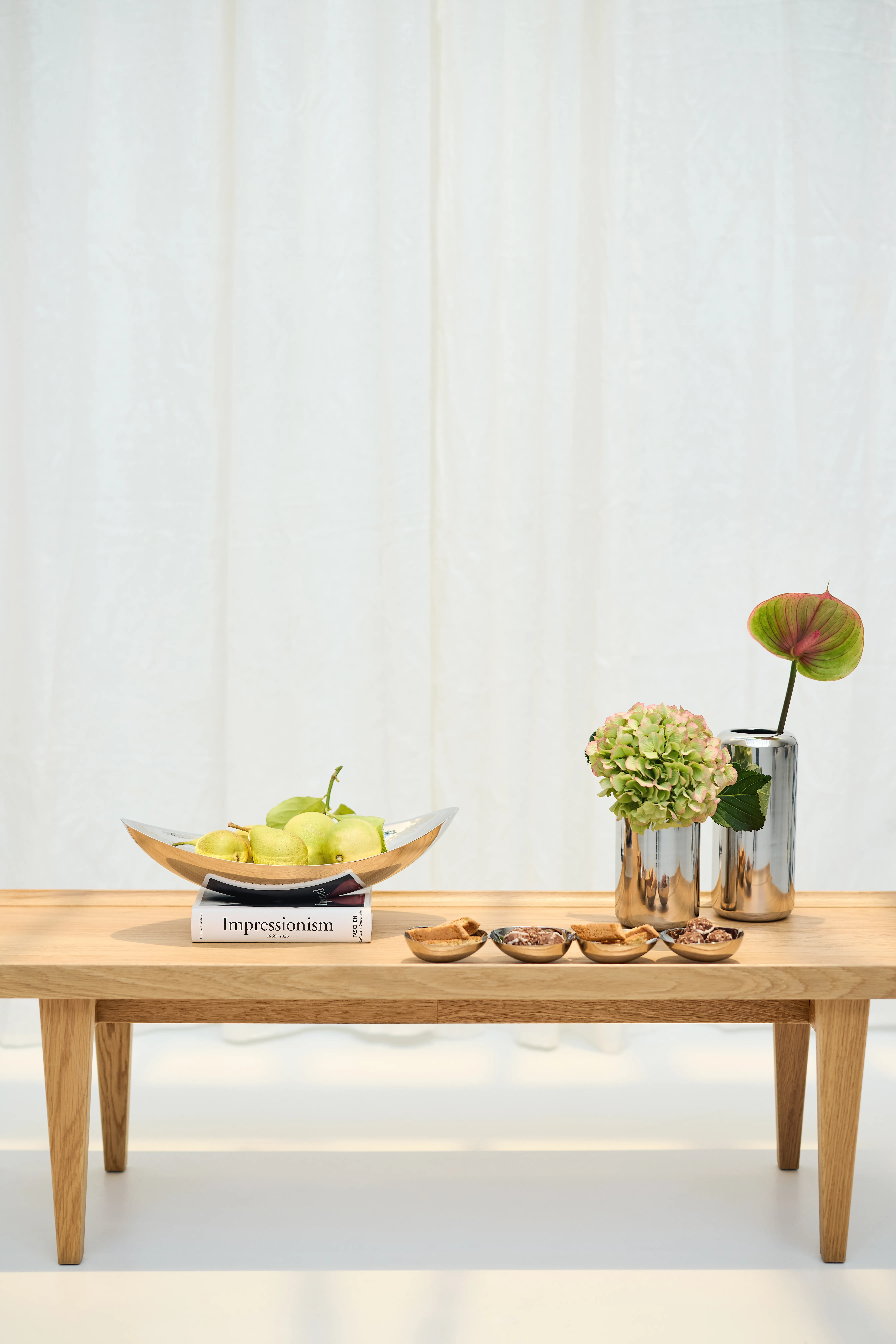 Vase Lunaria (Höhe 15 cm, Ø 10 cm), silberfarben,  Edelstahl