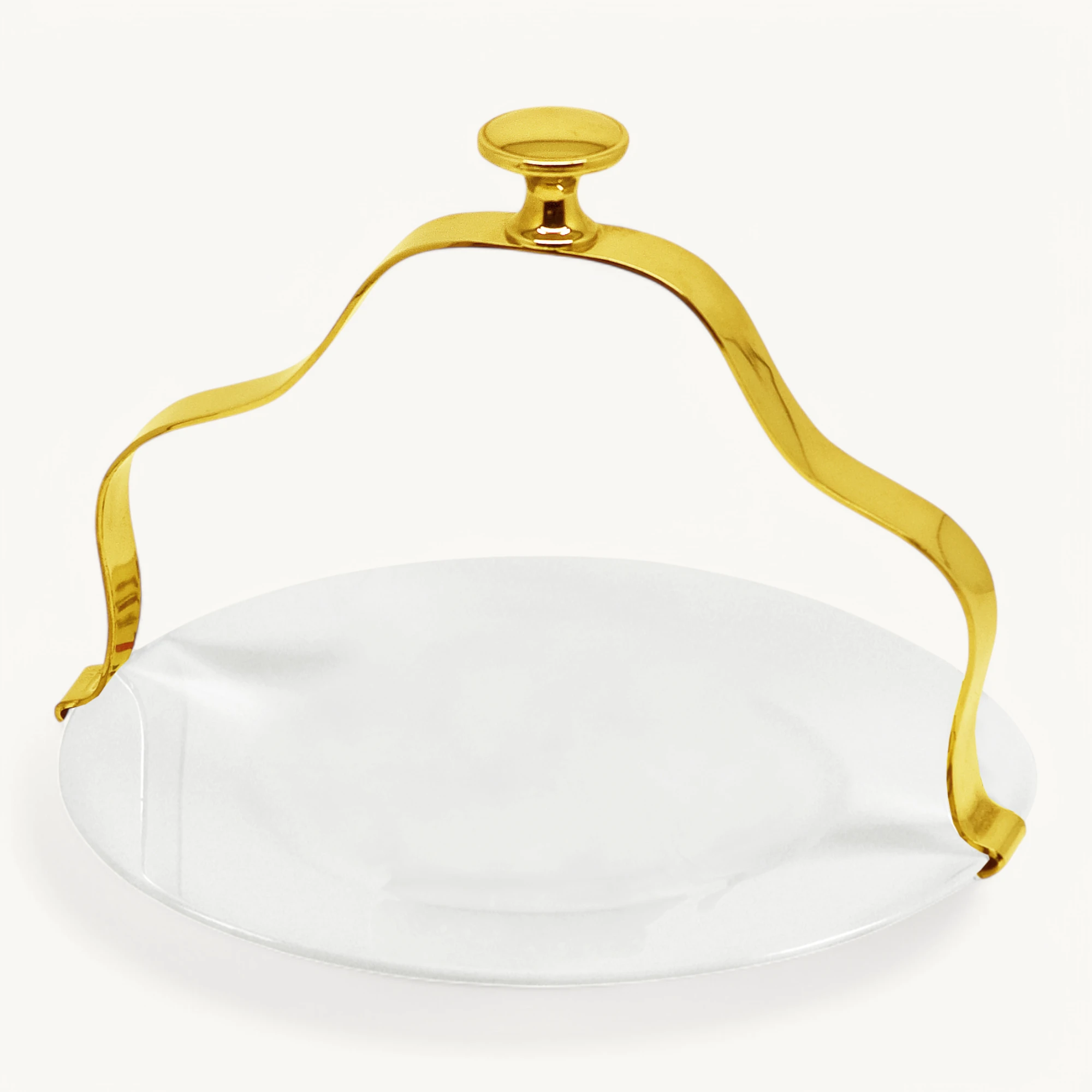 SALE Tellergriff Linear, Metall Gold-Optik, für Teller Durchmesser 20 bis 22 cm