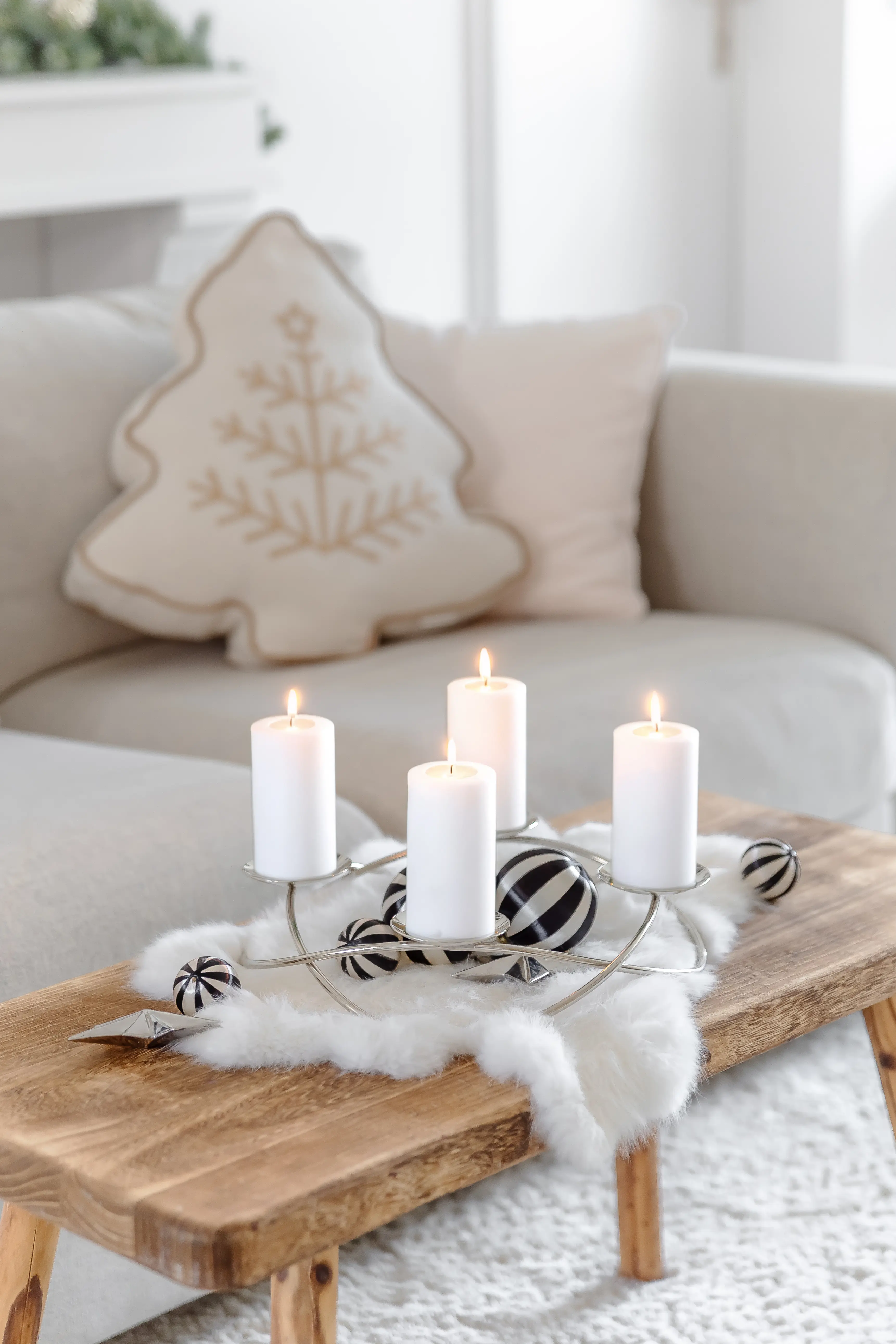 3er-Set Dauerkerze Cornelius (Höhe 6/8/10 cm, ø 6 cm), weiß, Teelichthalter hitzebeständig 90°