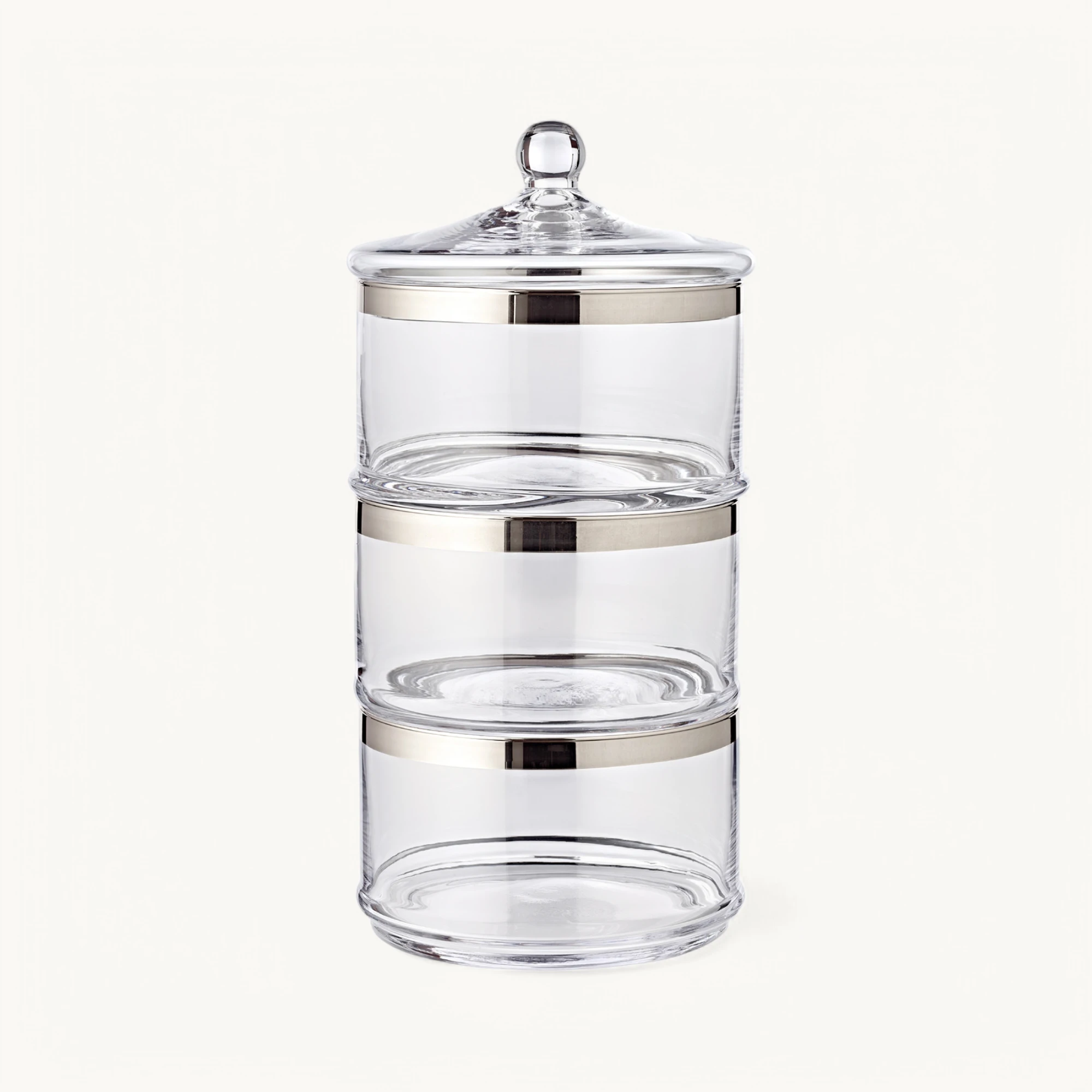 Ersatz-Deckel (Durchmesser 19,5 cm) für Glasdose Vigo 1231 + 1245, mundgeblasenes Kristallglas